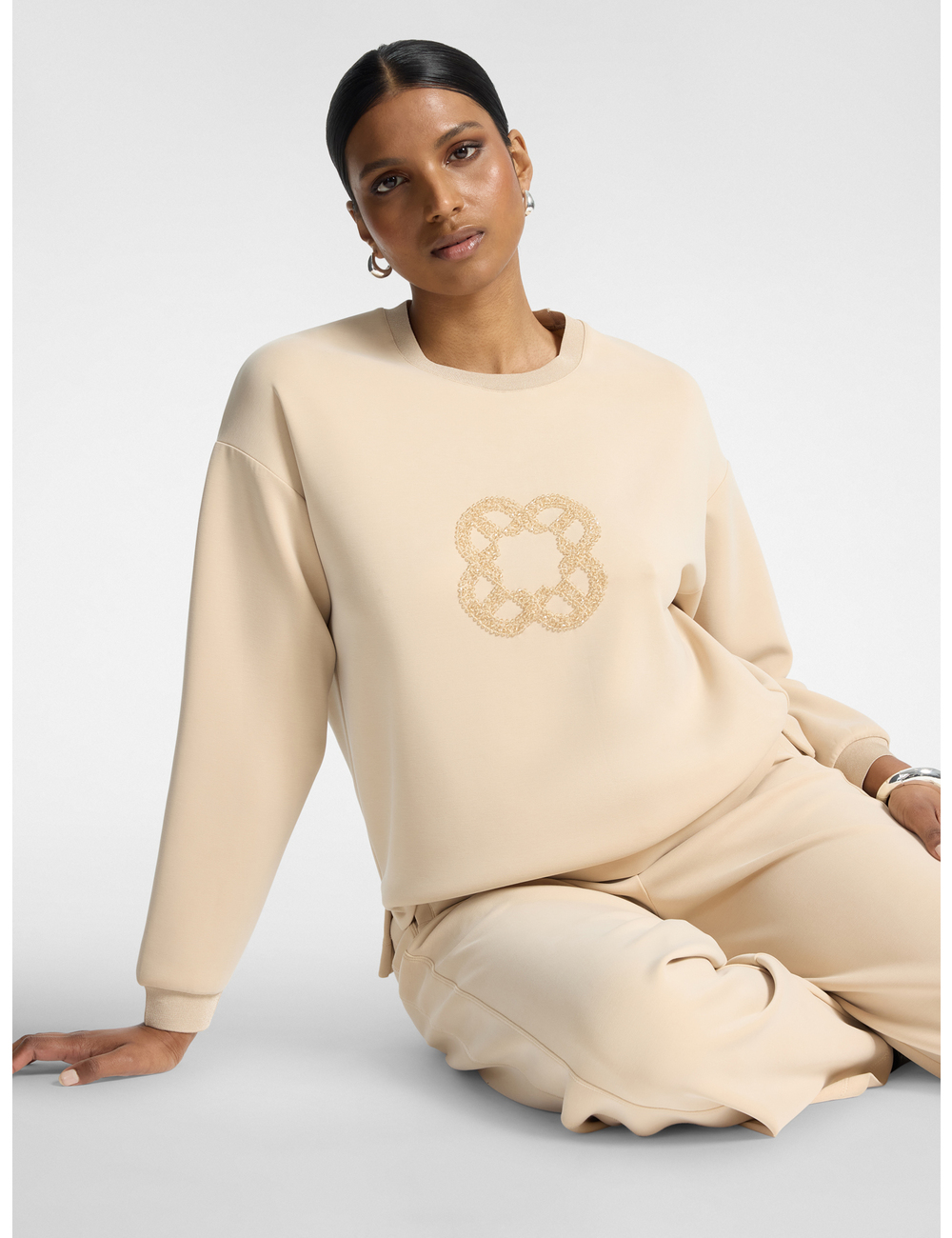 Elena Mirò - Sudadera con bordado Monogram
