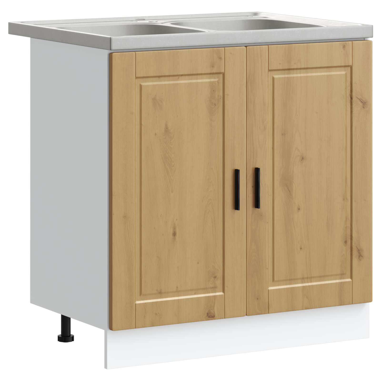 vidaXL Mueble Bajo para Fregadero Porto 2 pcs Madera contrachapada