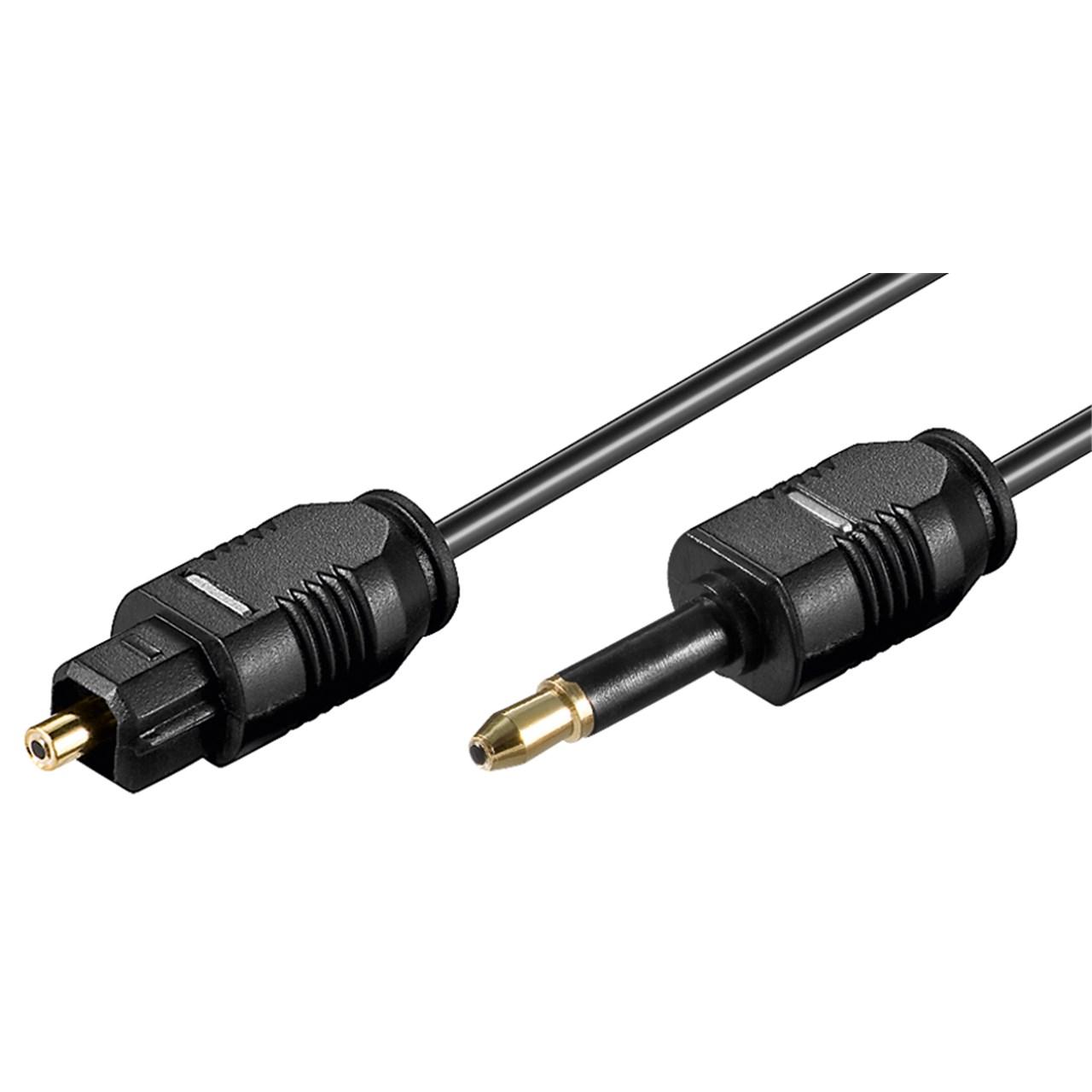 Goobay AVK 224-200 2.0m Cable de fibra óptica e InfiniBand 2 m Toslink 3,5mm Negro