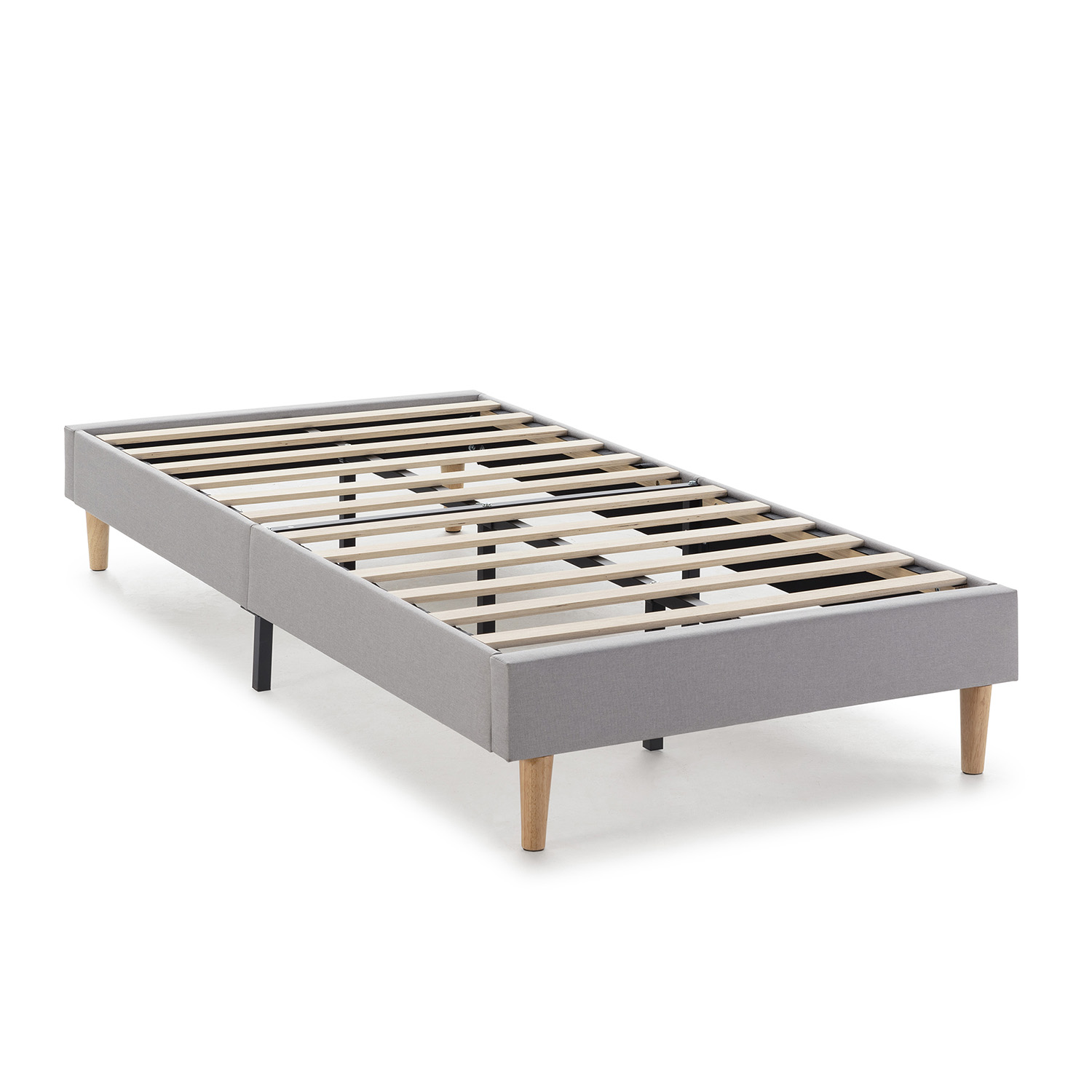 VS Venta-Stock - Base tapizada modelo Aura 90x190cm en color Gris Claro