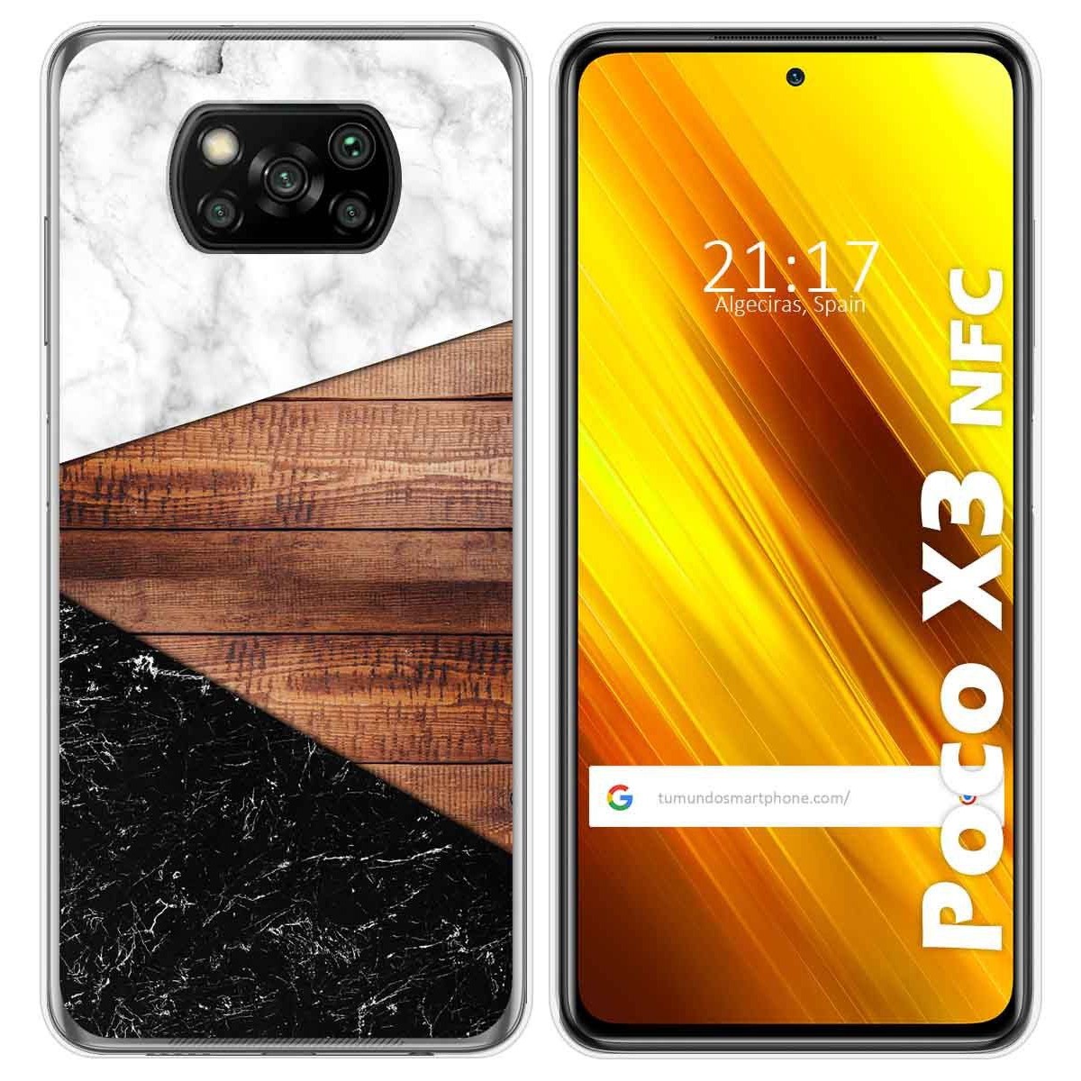 Tumundosmartphone Funda Gel Tpu para Xiaomi POCO X3 NFC / X3 PRO diseño Mármol 11 Dibujos