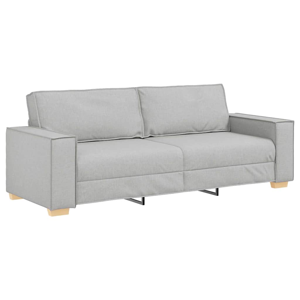 vidaXL Sofá de 3 plazas de tela gris nube, 220x78x84 cm