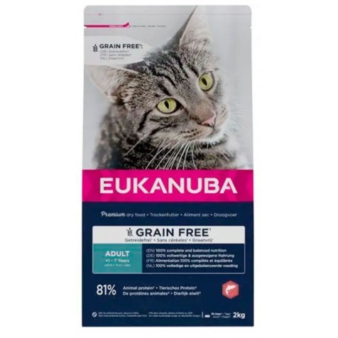 Eukanuba Adult Grain Free Con Salmón Gato 2 Kg