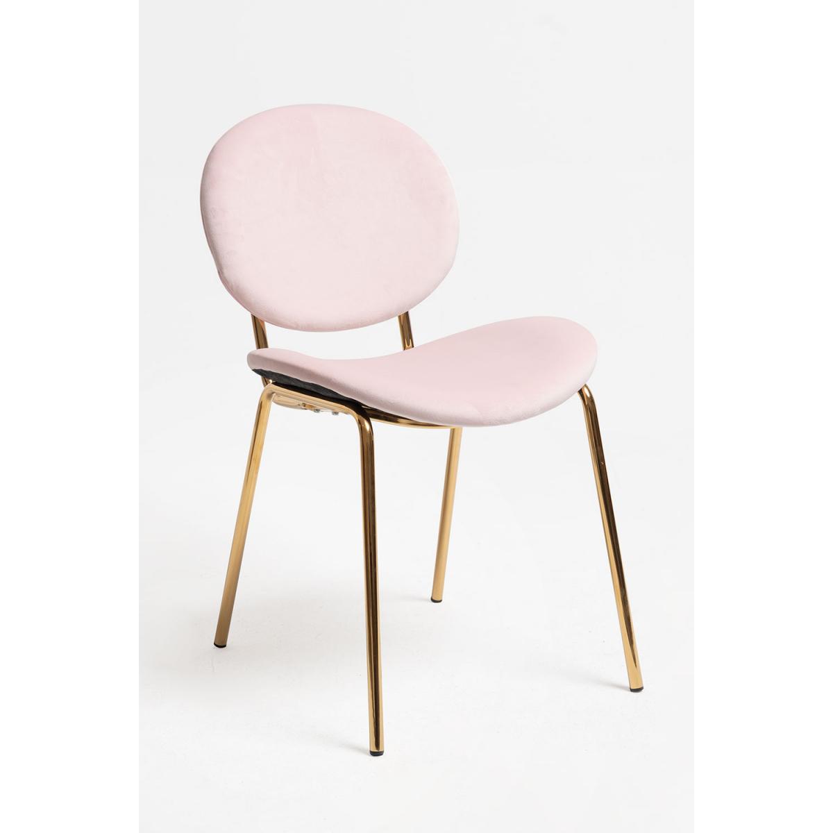 Regalos Miguel - Sillas Comedor - Silla Lenor Golden Terciopelo - Rosa