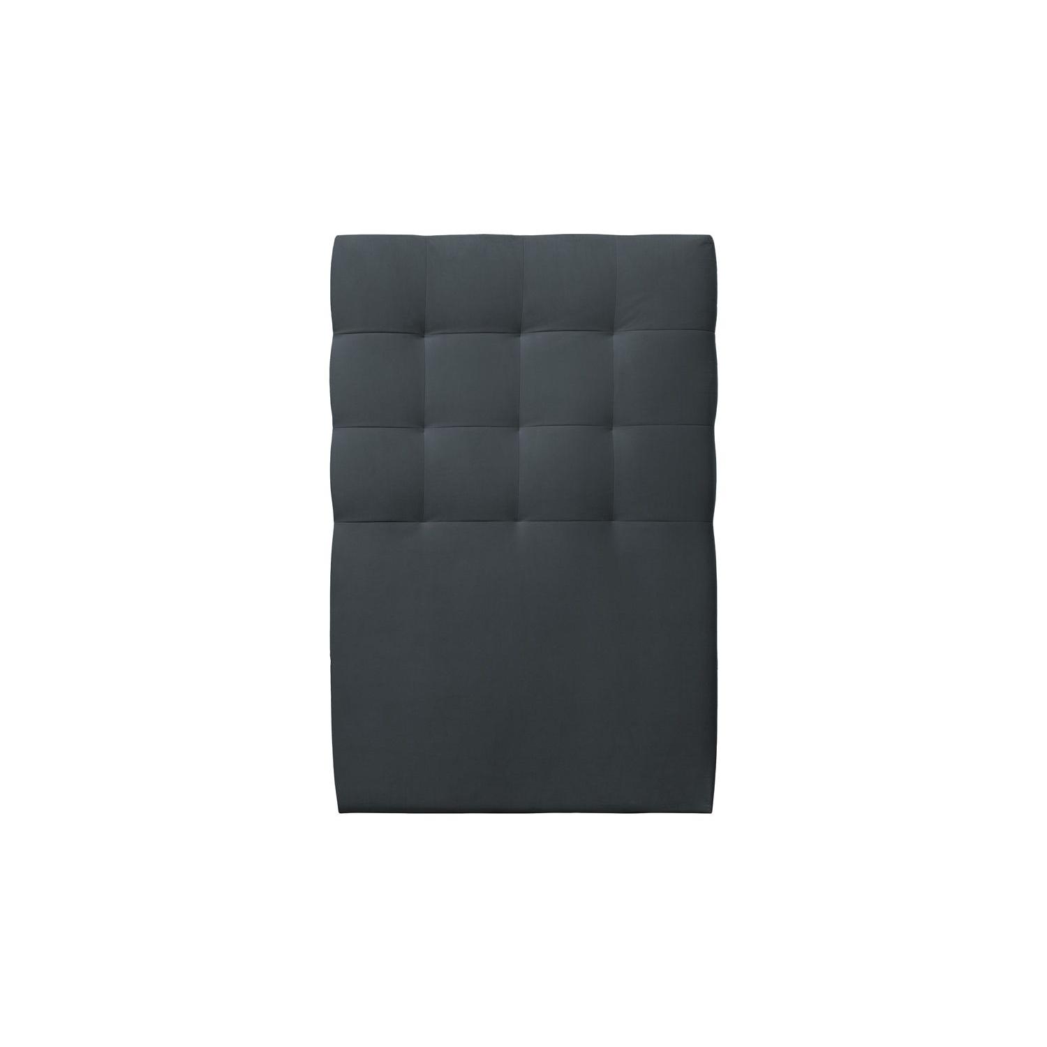 Cabecero acolchado 90 cm - Tela terciopelo gris antracita