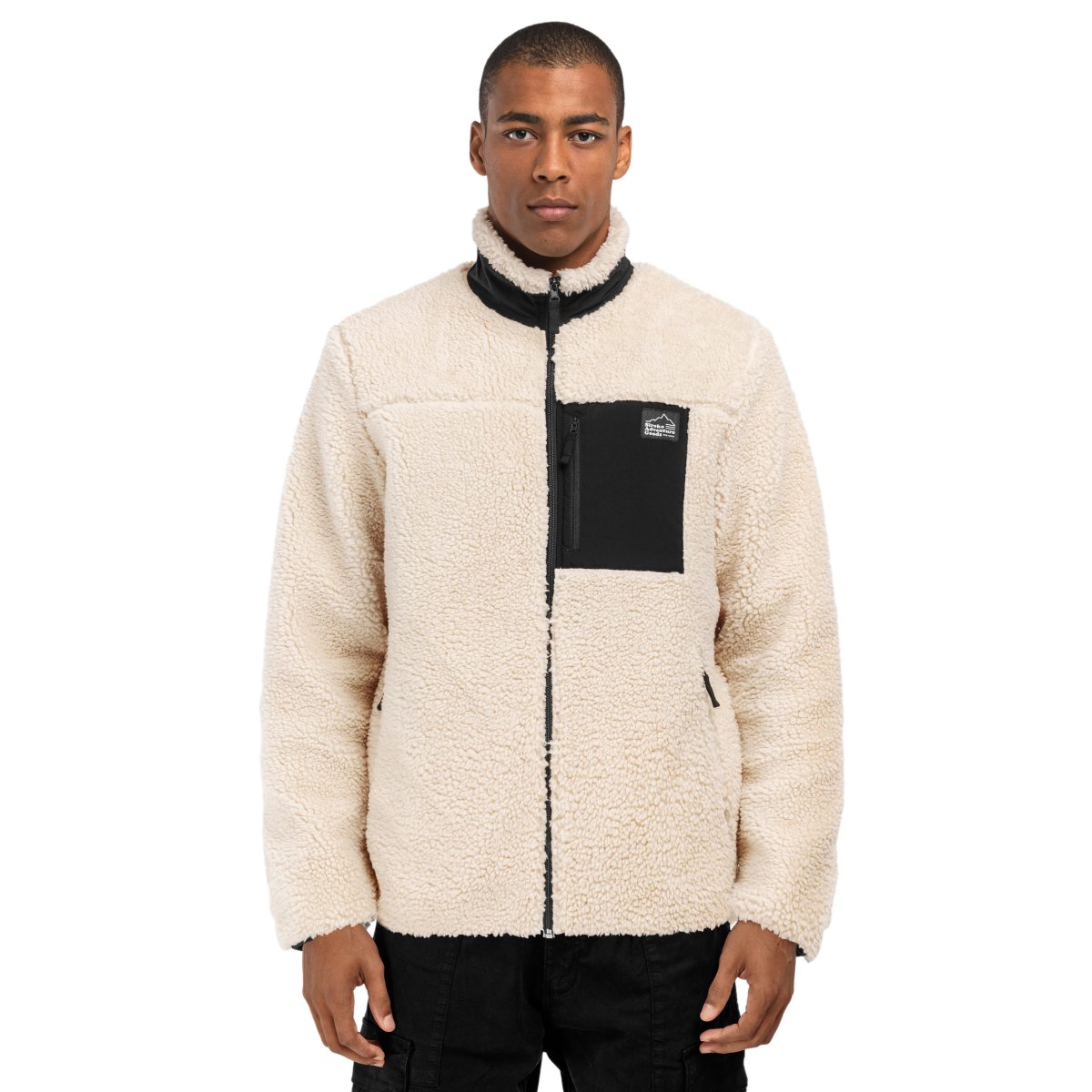 Siroko - Chaqueta Sherpa Casual para Hombre_