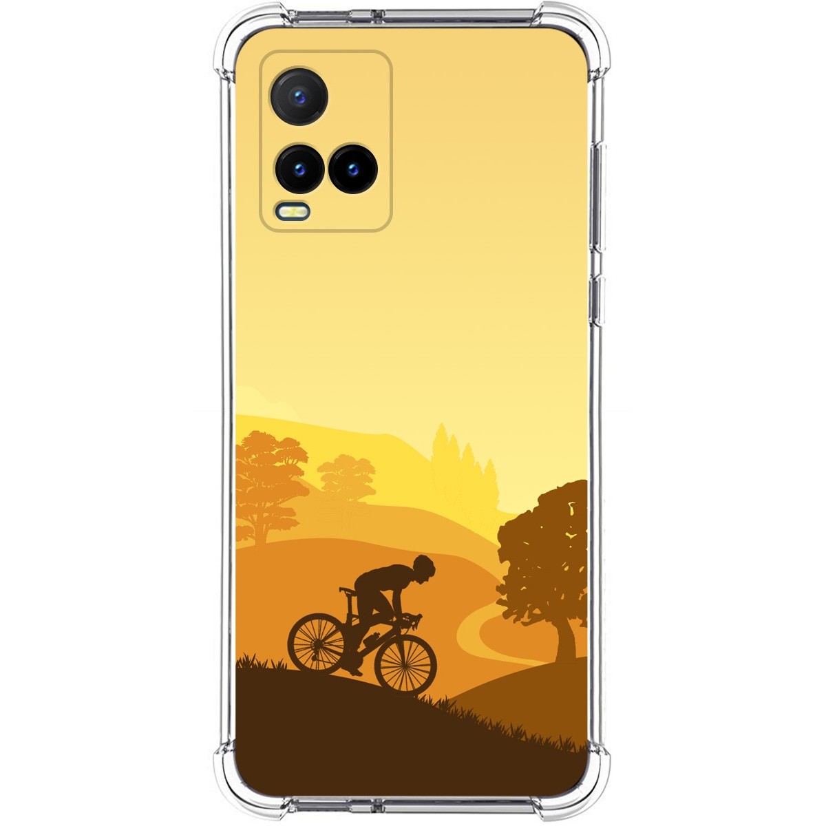 Funda Silicona Antigolpes para Vivo Y21 / Y21s / Y33s diseño Ciclista Dibujos