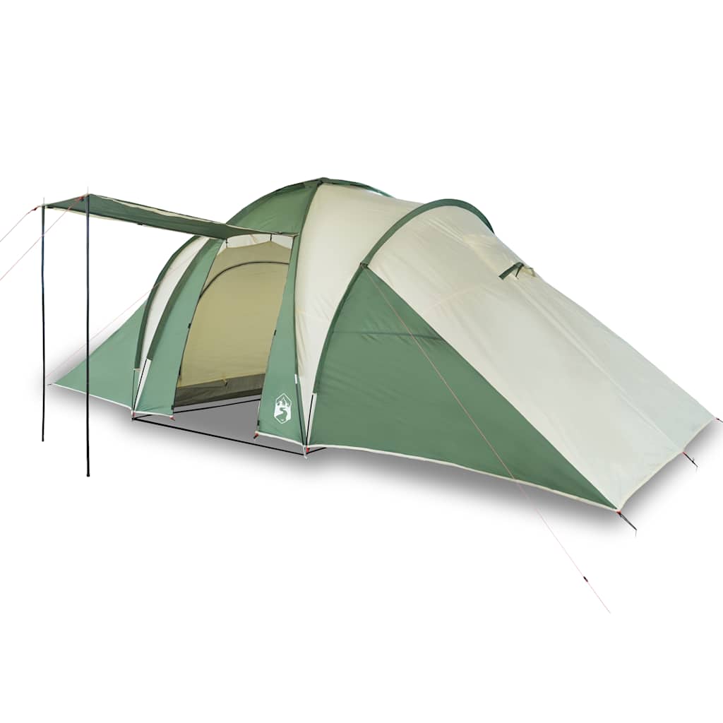 vidaXL Tienda de campaña familiar iglú 6 personas impermeable verde