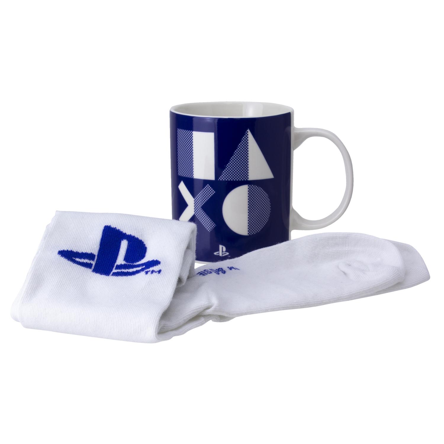 Lydsto Set de Taza y Calcetines de Playstation - Juego de Regalo Original de Playstation