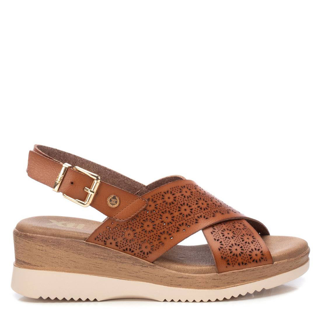 Xti Sandalias de mujer marrones 143852-CAMEL , para Mujer