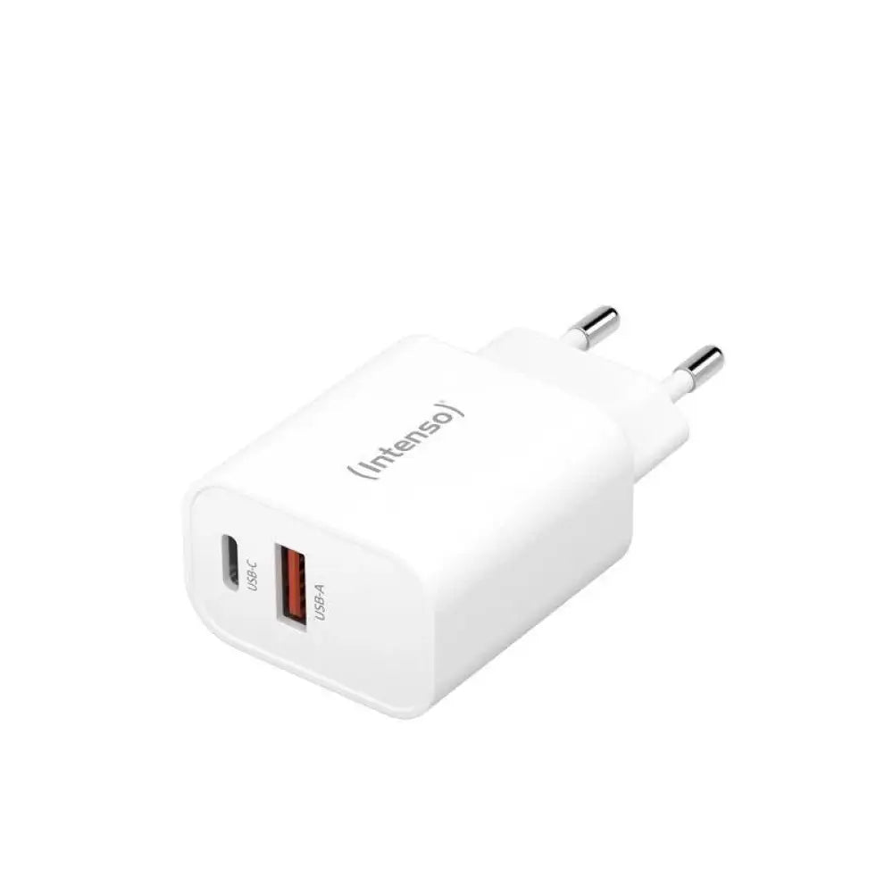 Cargador Intenso Power Adapter USB-A y USB-C 30 W carga rápida blanco