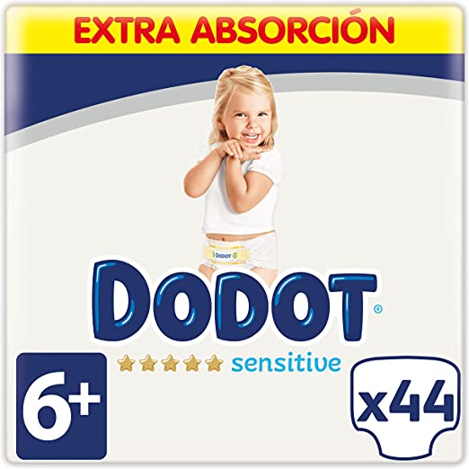 Dodot - Dodot Sensitive Extra Pañales Bebé, Tallas 5 y 6. Pack Semanal