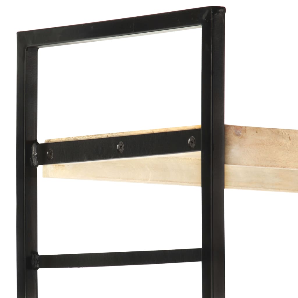 vidaXL Estantería de 4 niveles madera maciza de mango 124x30x180 cm