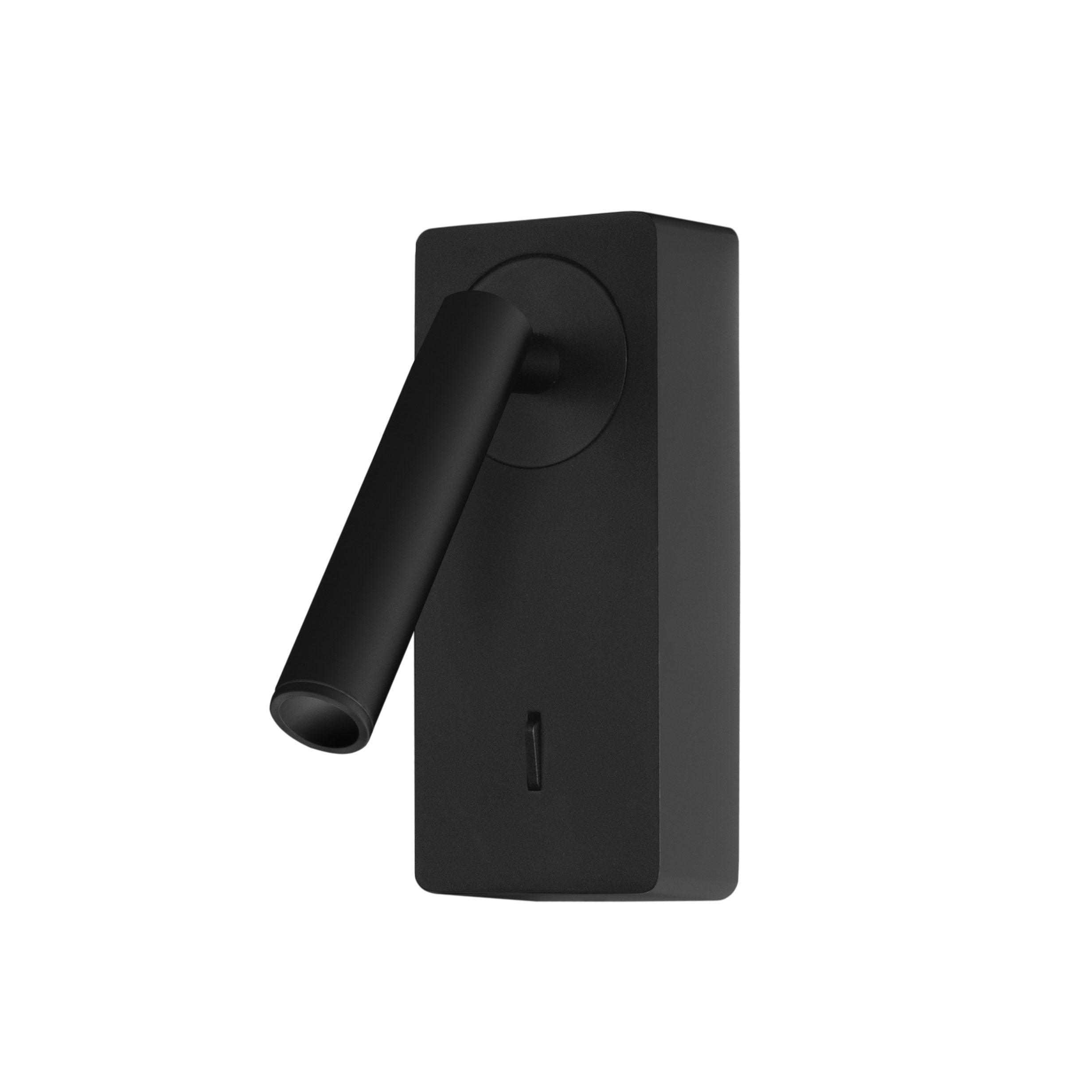 Forlight Colo - Luz de Lectura para Dormitorio LED Luz Cálida 3000K con Interruptor. Aplique de Pared Cabecero de Cama Negro