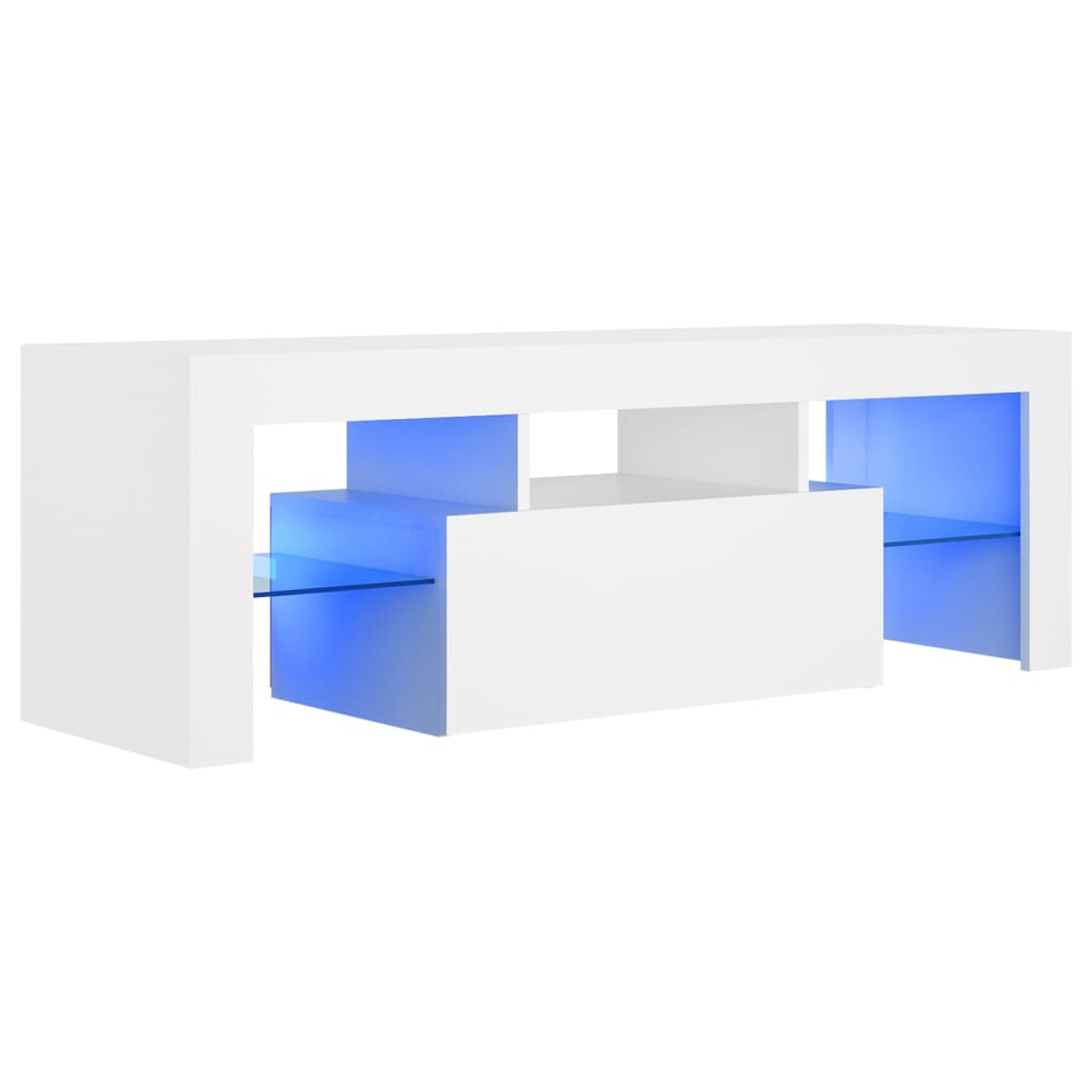 vidaXL Mueble de TV con luces LED 120x35x40 cm, Mueble de Salon, Mueble TV, Mueble TV salon, Mesa de TV, Mueble tele