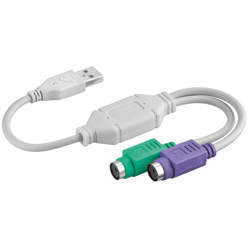 Gembird Adaptador USB para Teclado y Ratón PS/2 - Conversor 2 X PS/2 a USB