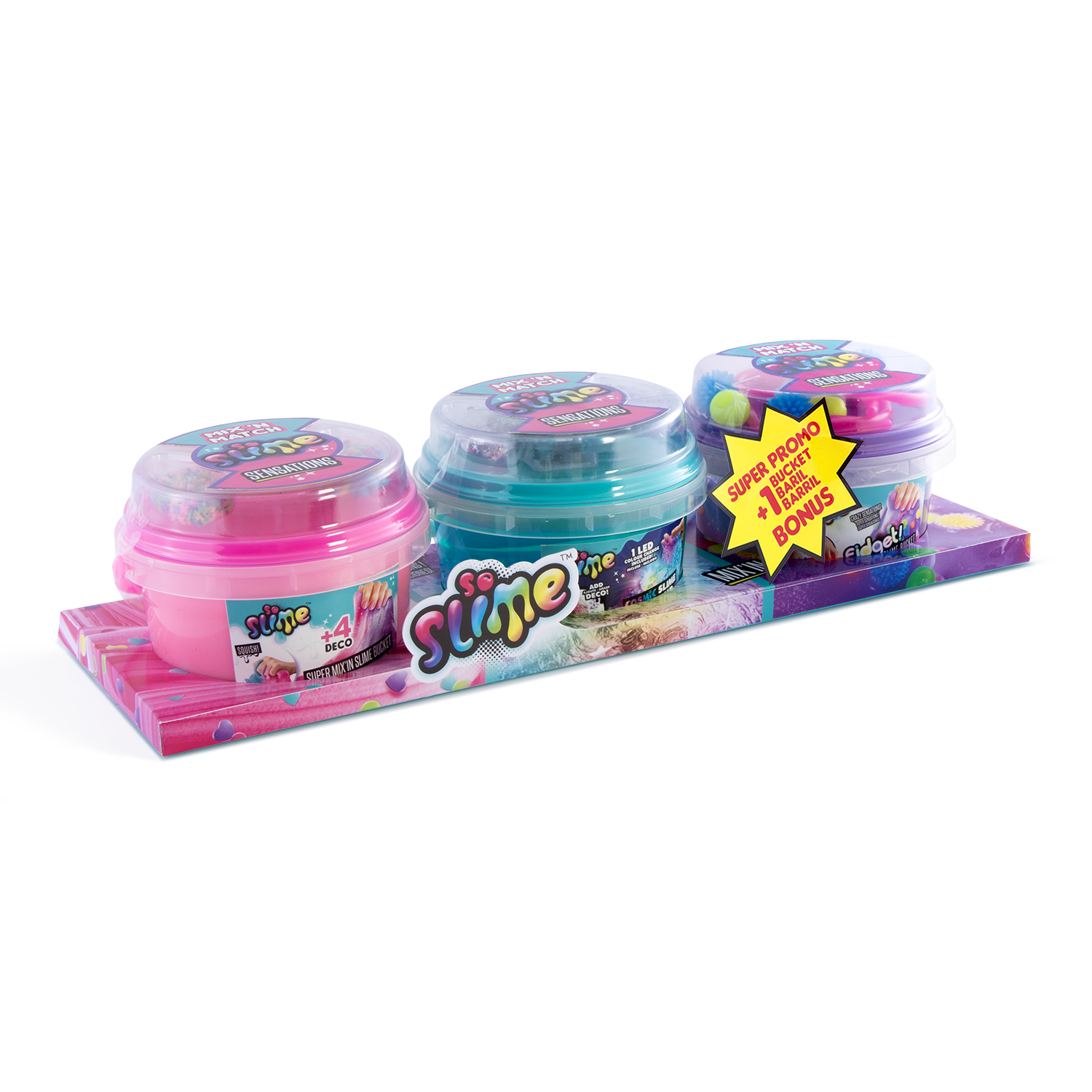 Súper promo Cubos de Slime 2 + 1 Bonus - Slime Mix In Pack 2 + 1 Bonus - So Slime - Canal Toys - SSC220