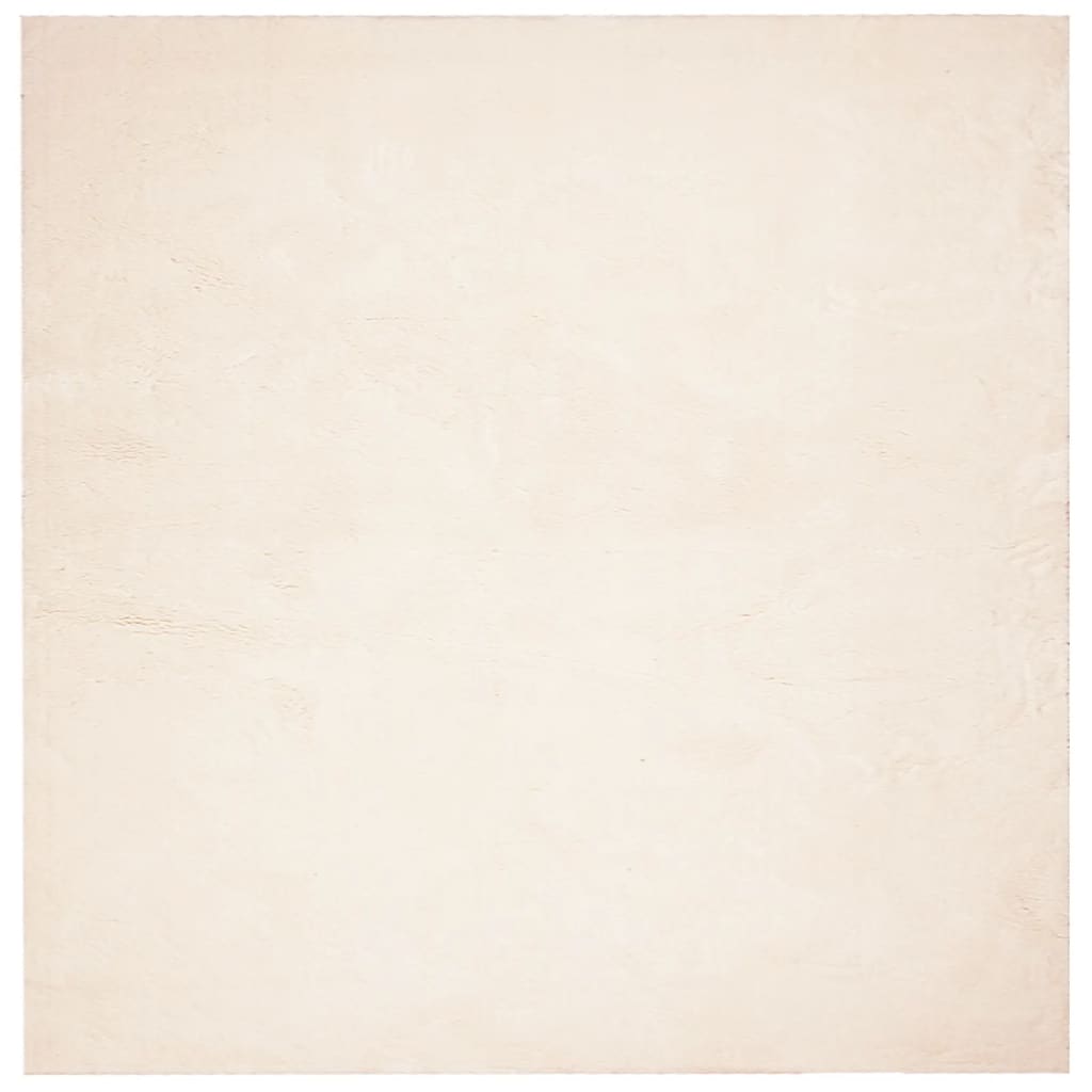 Vidaxl Alfombra Pelo Corto Lavable HUARTE 240x240 Cm Beige Crema Arena