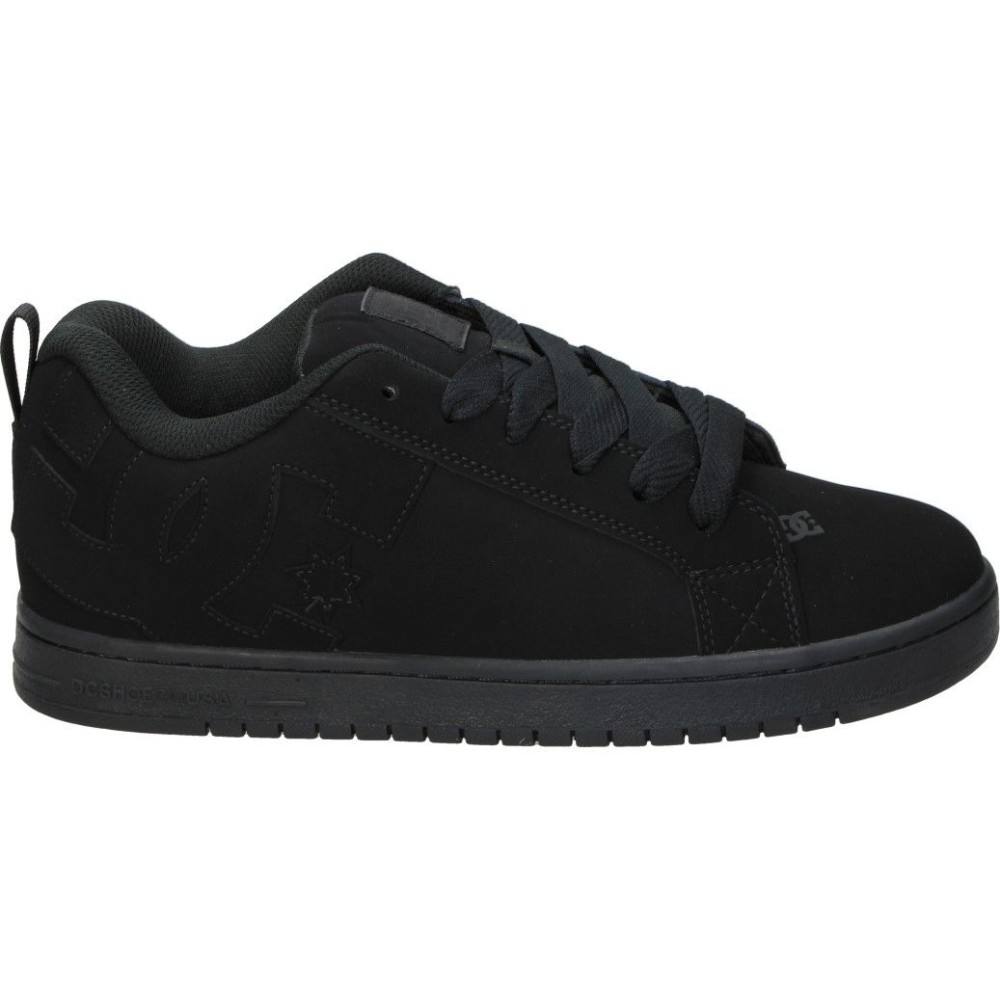 DC SHOES | Zapatilla Ancha DC Shoes Court Graffik para Hombre – Zapatillas Casual en Color Negro – Sneakers con Cordones – Estilo Urbano – Cómodas y Versátiles – Combinables – Modelo 300529-3BK