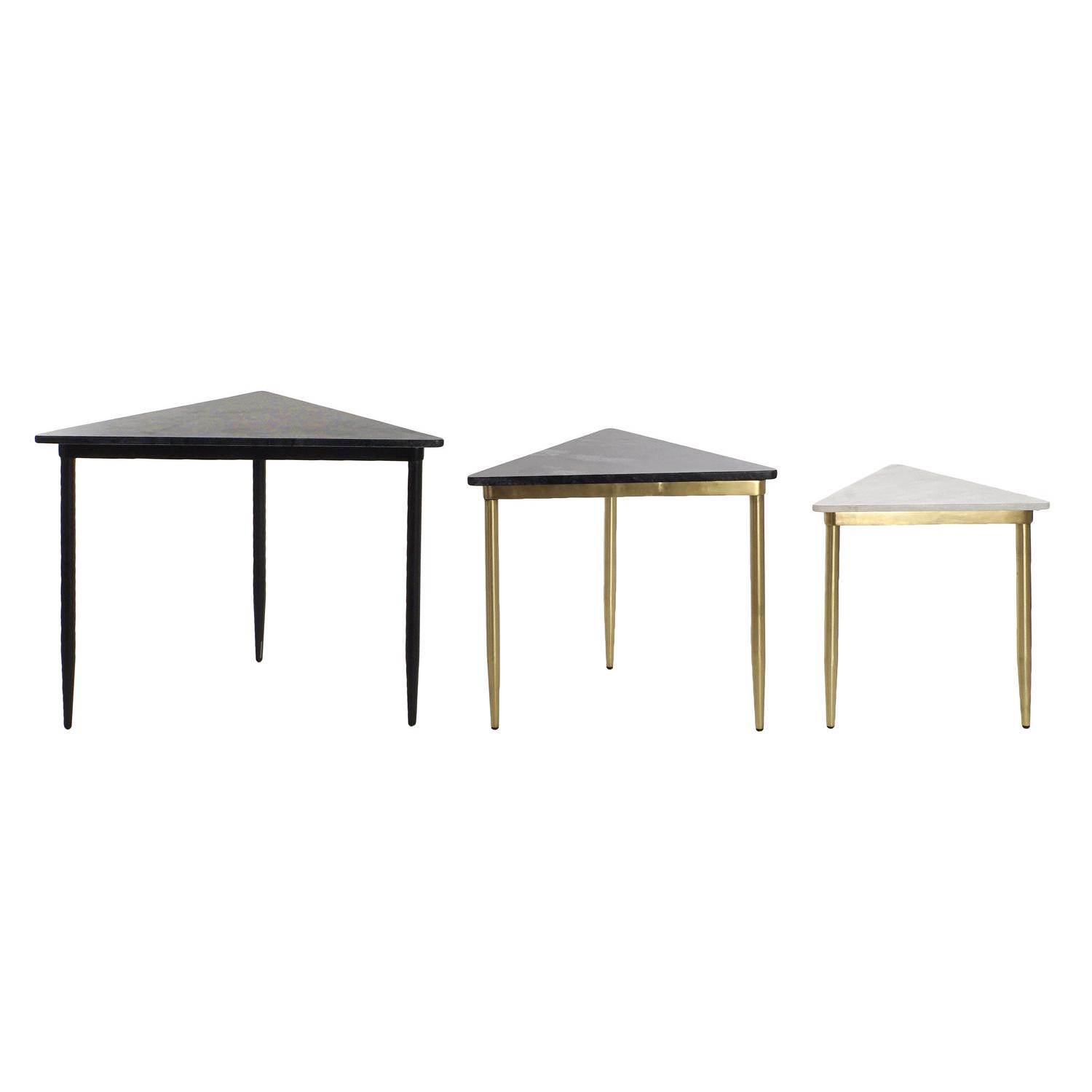 Mesita Auxiliar Set 3 Marmol 68X46,5X53 Mesda Auxi - Fijalo - El mejor complemento para tu hogar.