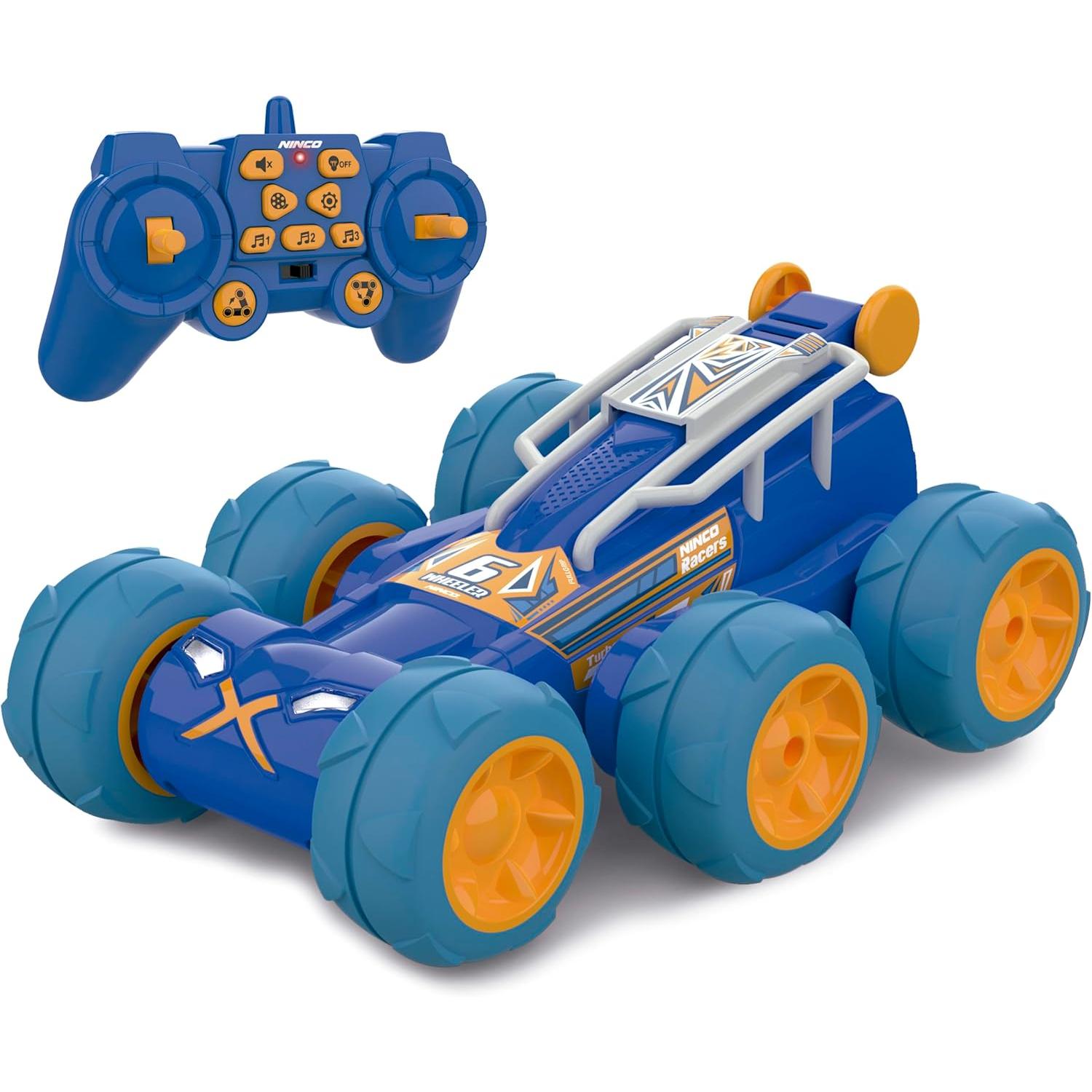Ninco - 6 Wheeler Coche R/C Acrobático con 6 Ruedas, Luces y Sonido | Eje Trasero Multiposición | Batería de Litio | 2.4GHz | Coche Radiocontrol para Niños a Partir de 6 Años (NH93200)