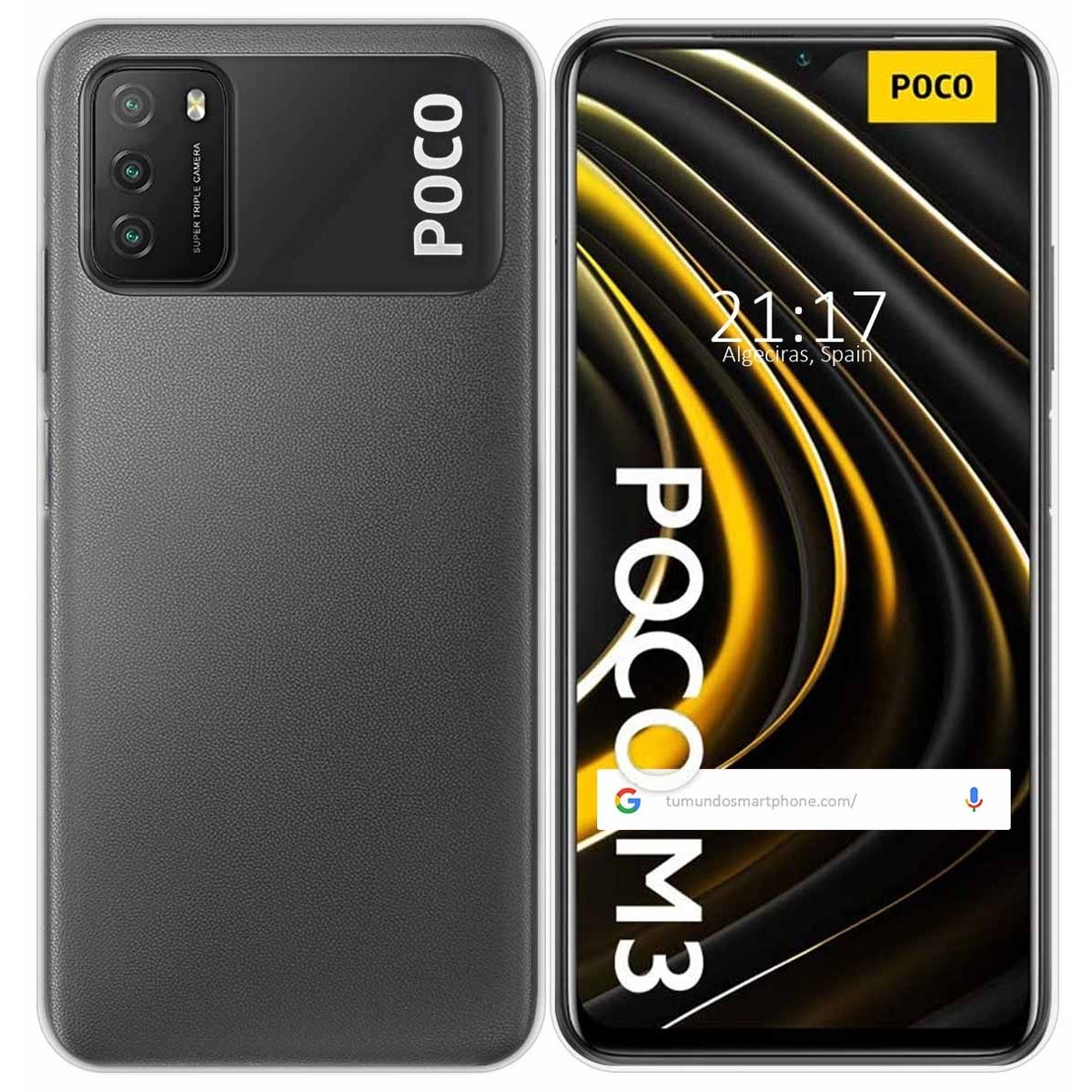 Tumundosmartphone Funda Silicona Gel TPU Transparente para Xiaomi POCO M3 / Redmi 9T