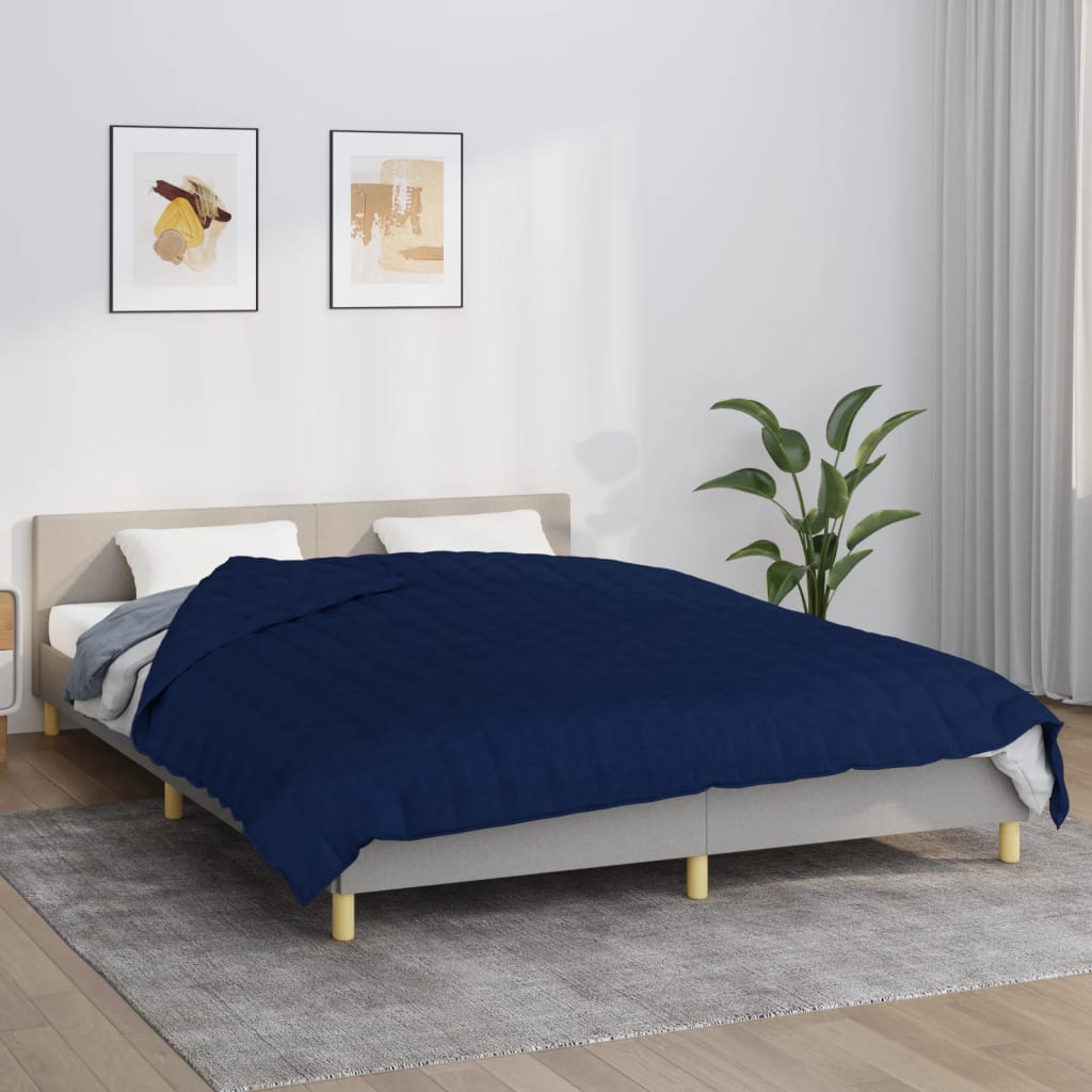 vidaXL Manta con peso tela 220x240 cm 11 kg manta de edredón Color Azul, Gris, Crema y mas