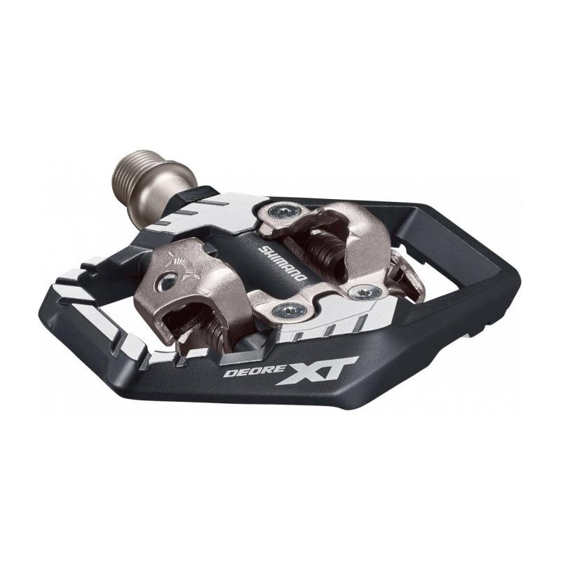 Shimano - Pedales de montaña PD-M8120 DEORE XT M8120 con calas SM-SH51 para Enduro y Trail, sistema SPD de doble cara, eje de cartucho sellado y mayor durabilidad