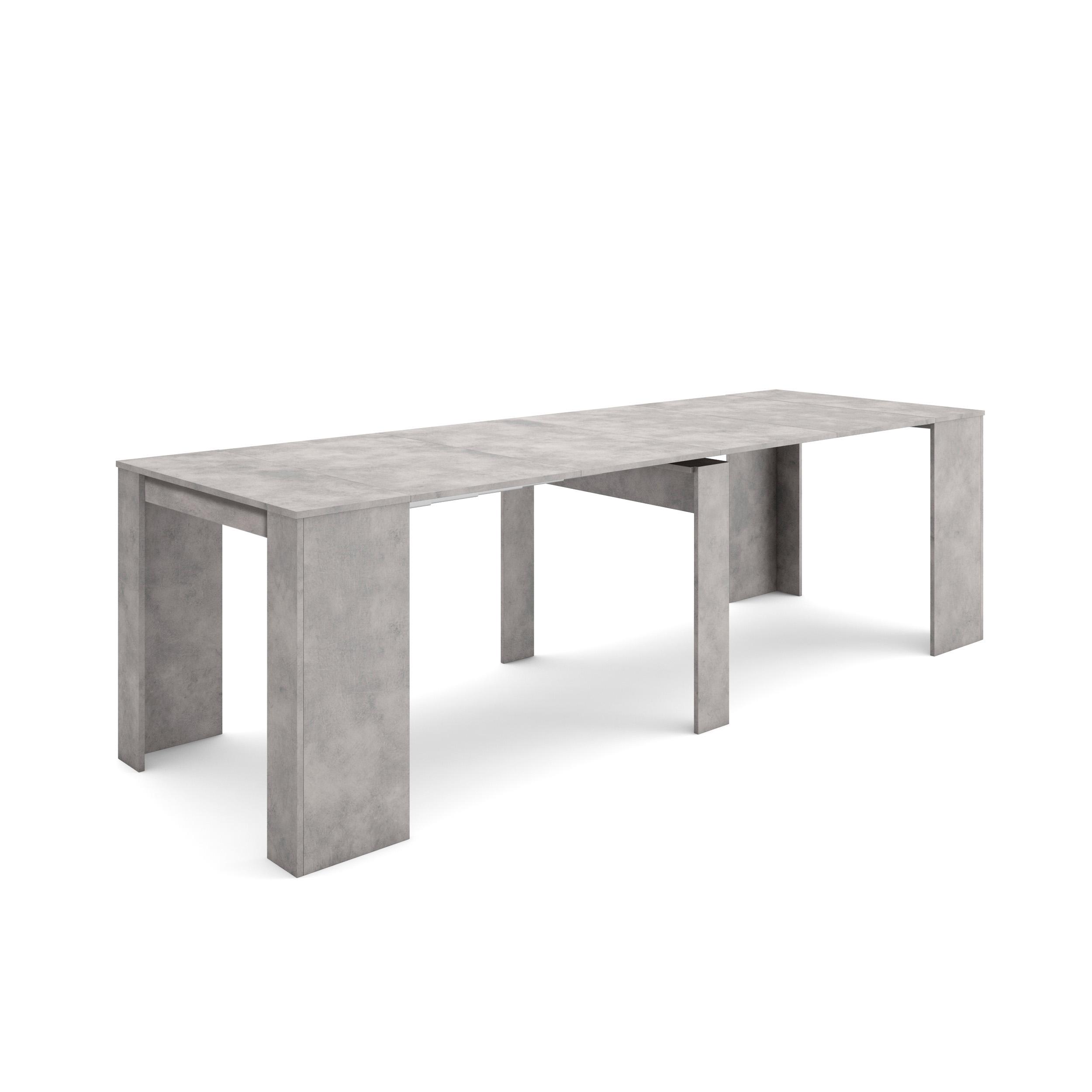 Skraut Home, Mesa Consola Extensible, Mesa Auxiliar, S III, Práctica y Versátil, Estilo Moderno, 2 longitudes 58/222x90x77cm y 58/262x90x77cm