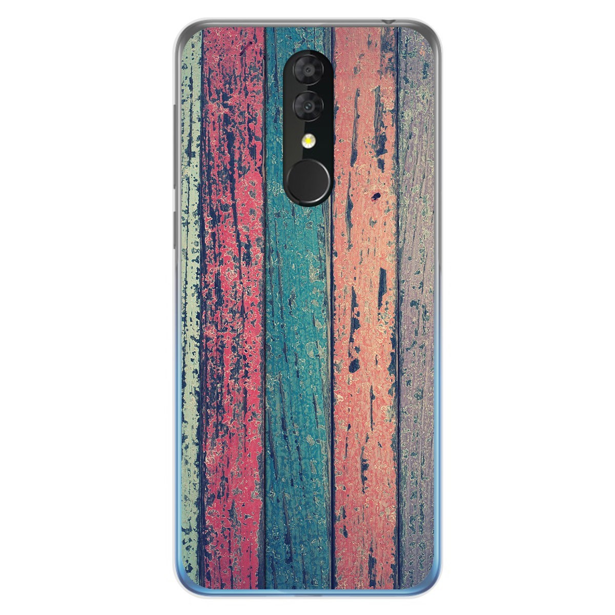 Tumundosmartphone Funda Gel Tpu para Alcatel 3 2019 diseño Madera 10 Dibujos
