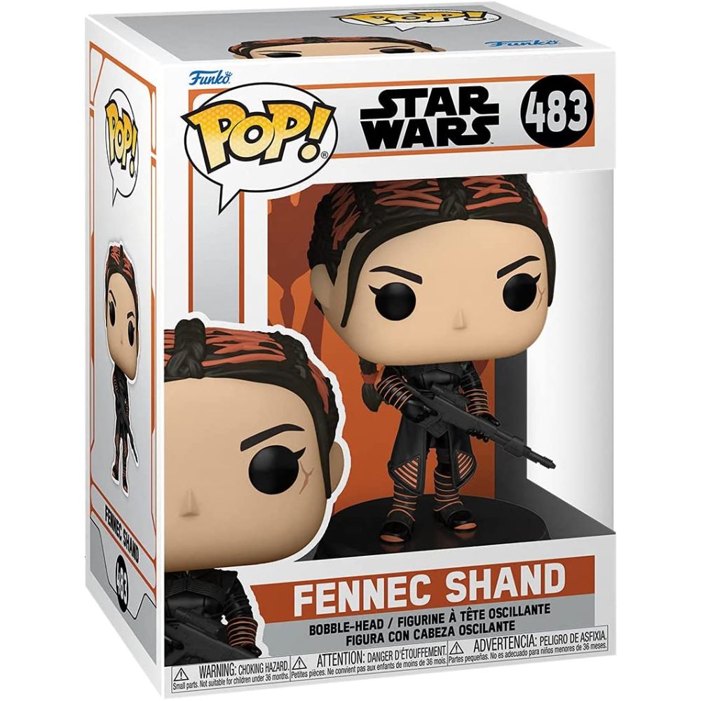 FUNKO POP Star Wars Mandalorian Fennec Shand figura con cabeza oscilante 9,5 centímetros original