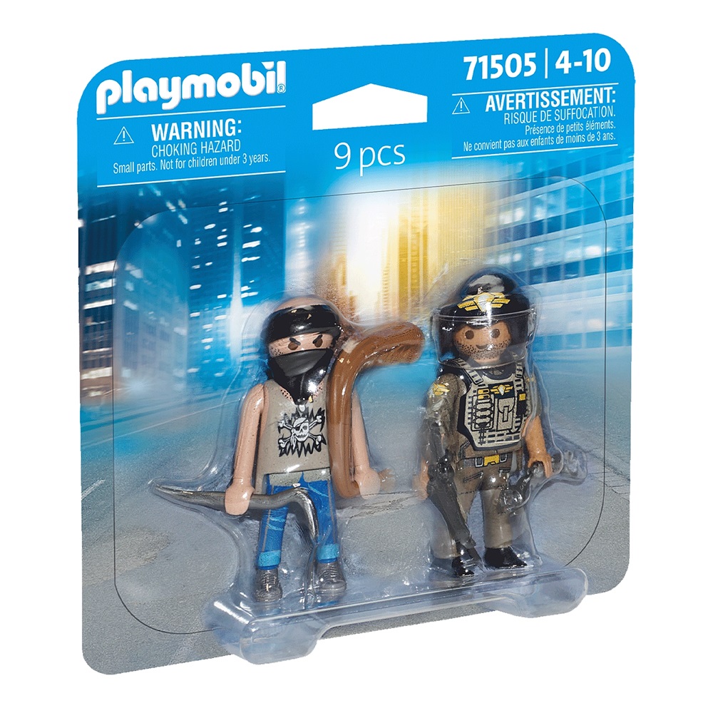 PLAYMOBIL DUO PACK - POLICÍA CON LADRÓN, 71505, TIENDA CON LICENCIA OFICIAL