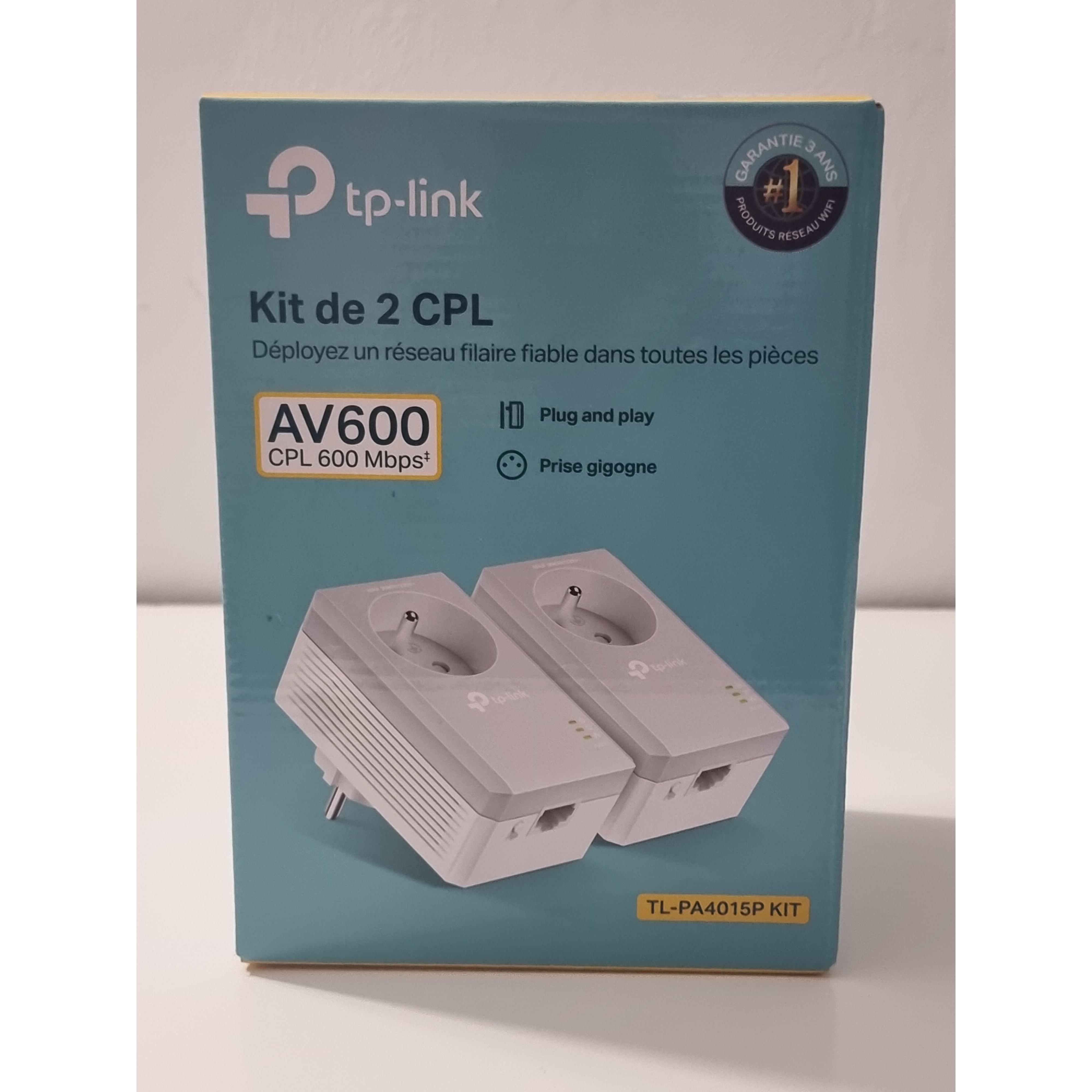 TP-Link - Adaptadores de red PLC AV600 de alta velocidad (600 Mbps), eficiencia energética y fácil instalación sin cables
