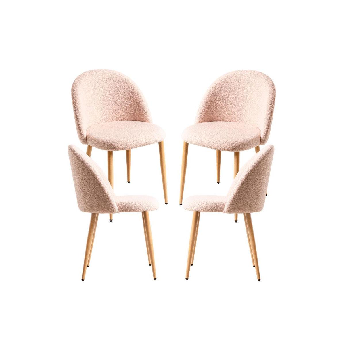 Regalos Miguel - Packs Sillas Comedor - Pack 4 Sillas Vint Borreguito - Beige