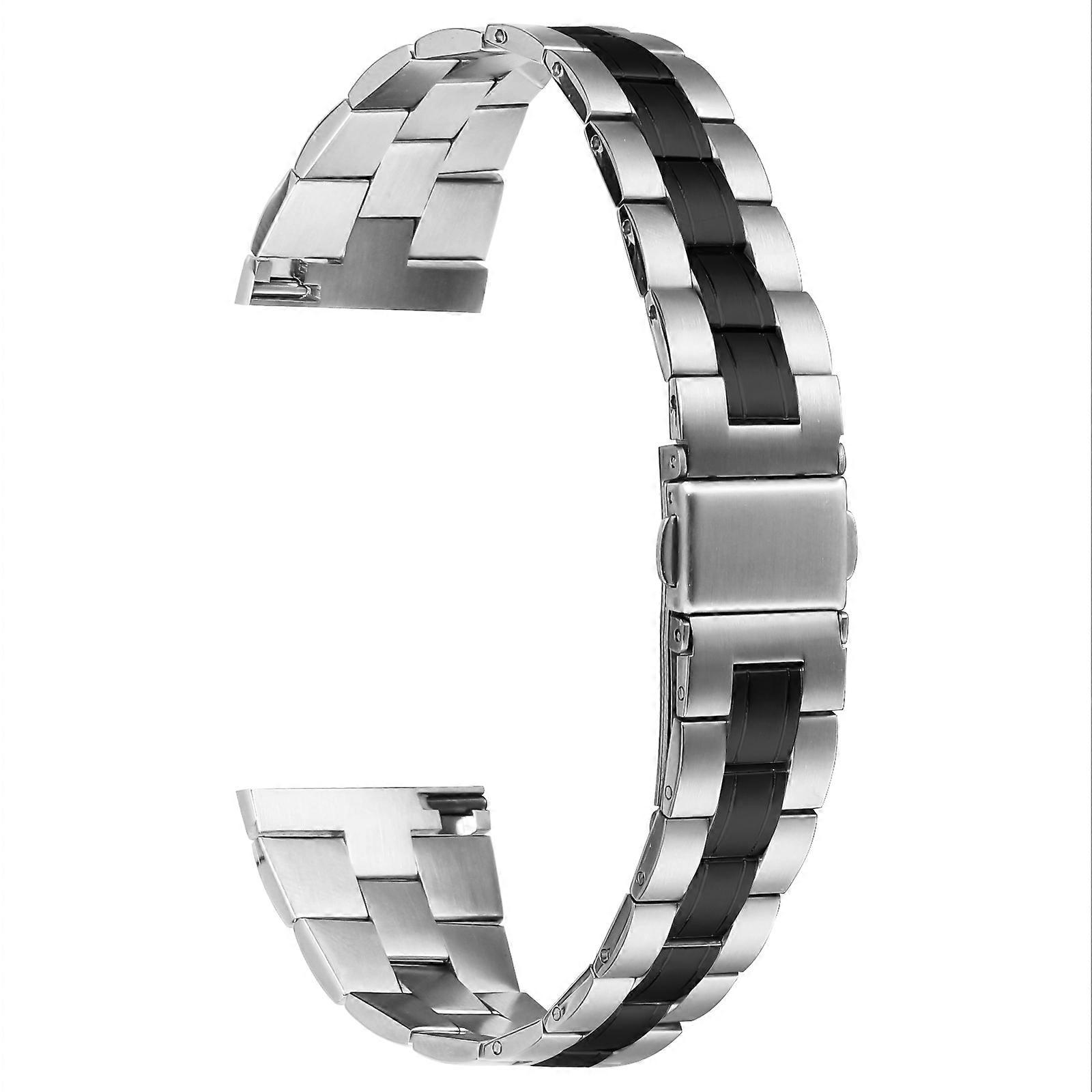 Correa de acero inoxidable de tres cuentas para reloj inteligente TicWatch GTX, tipo B