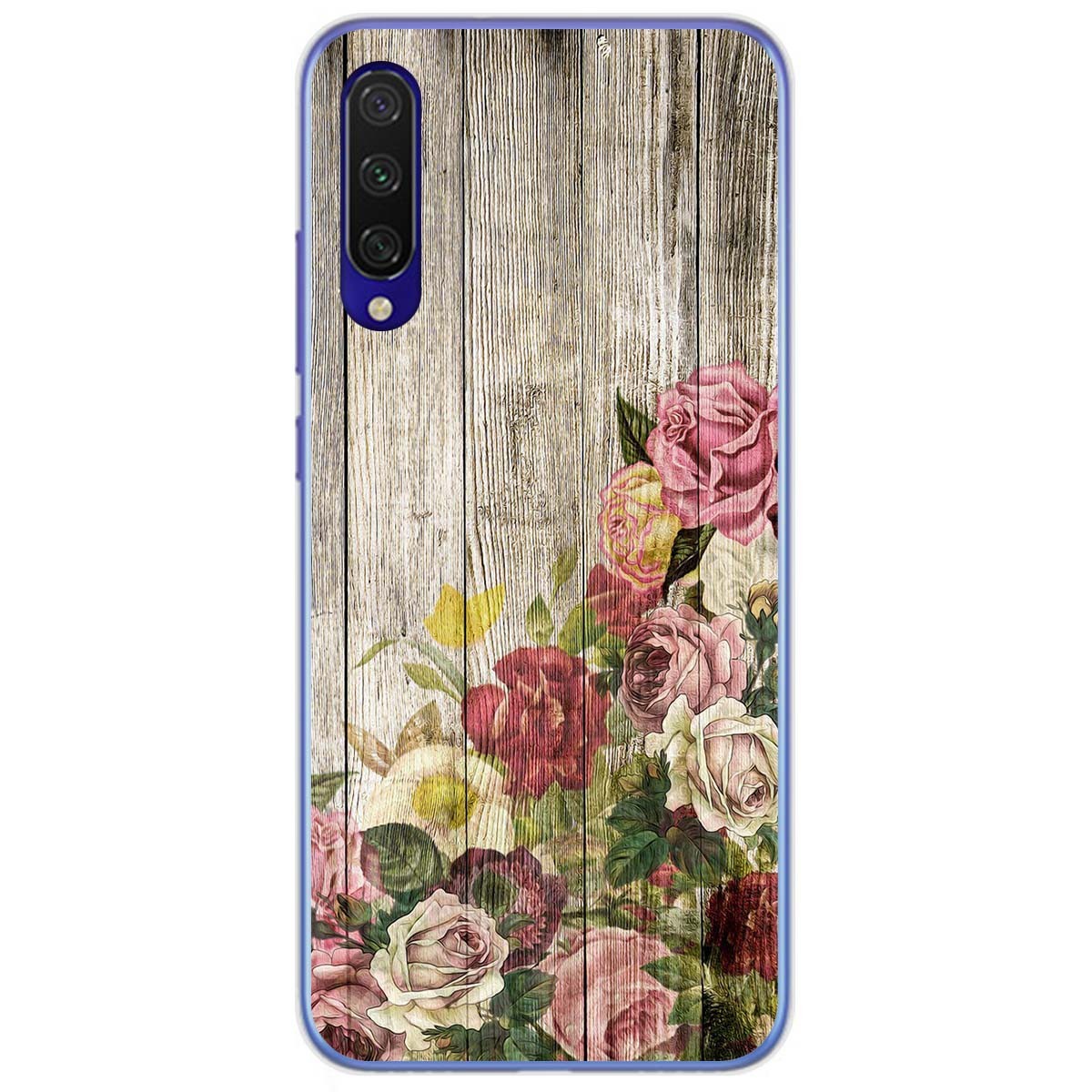 Tumundosmartphone Funda Gel Tpu para Xiaomi Mi 9 Lite diseño Madera 08 Dibujos