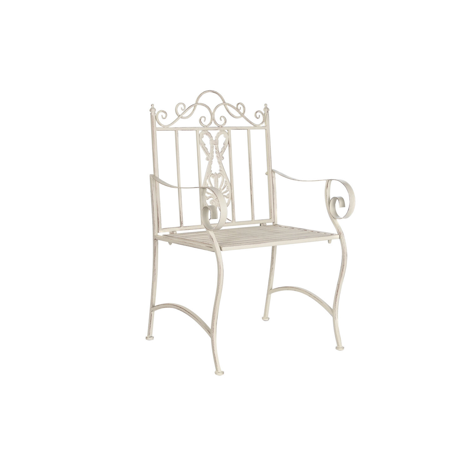 Silla metal 63,5x52x98 envejecido blanco , El mejor complemento para tu hogar.