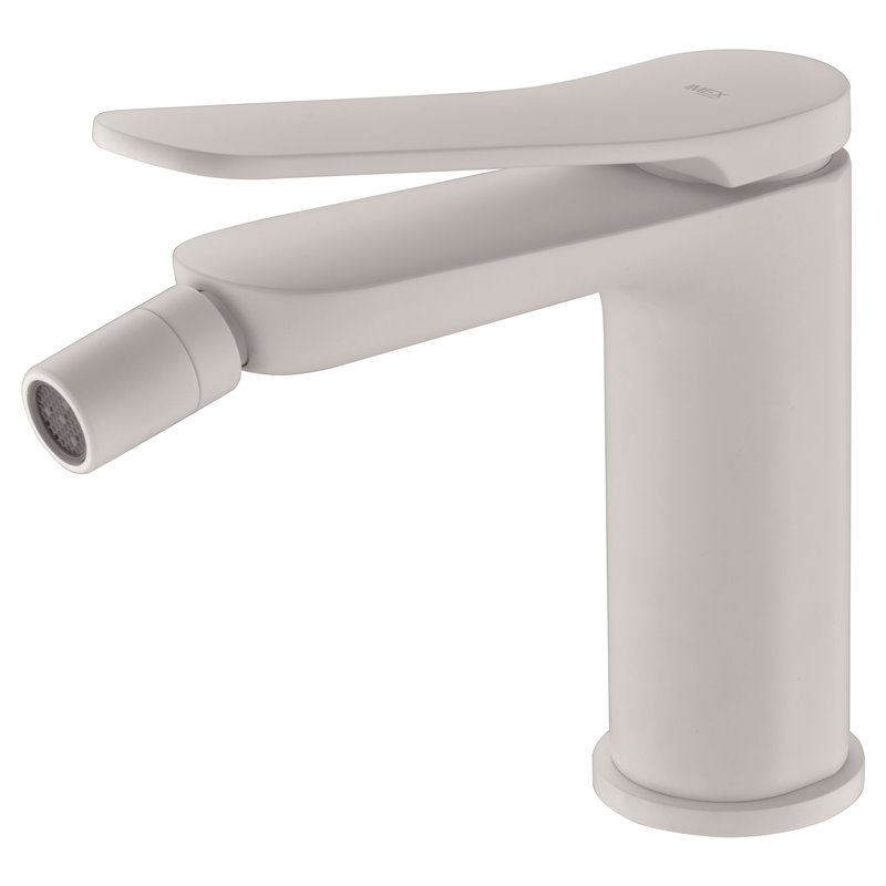Imex Dinamarca BDR031-2BL grifo monomando para bidé con discos cerámicos y acabado blanco mate