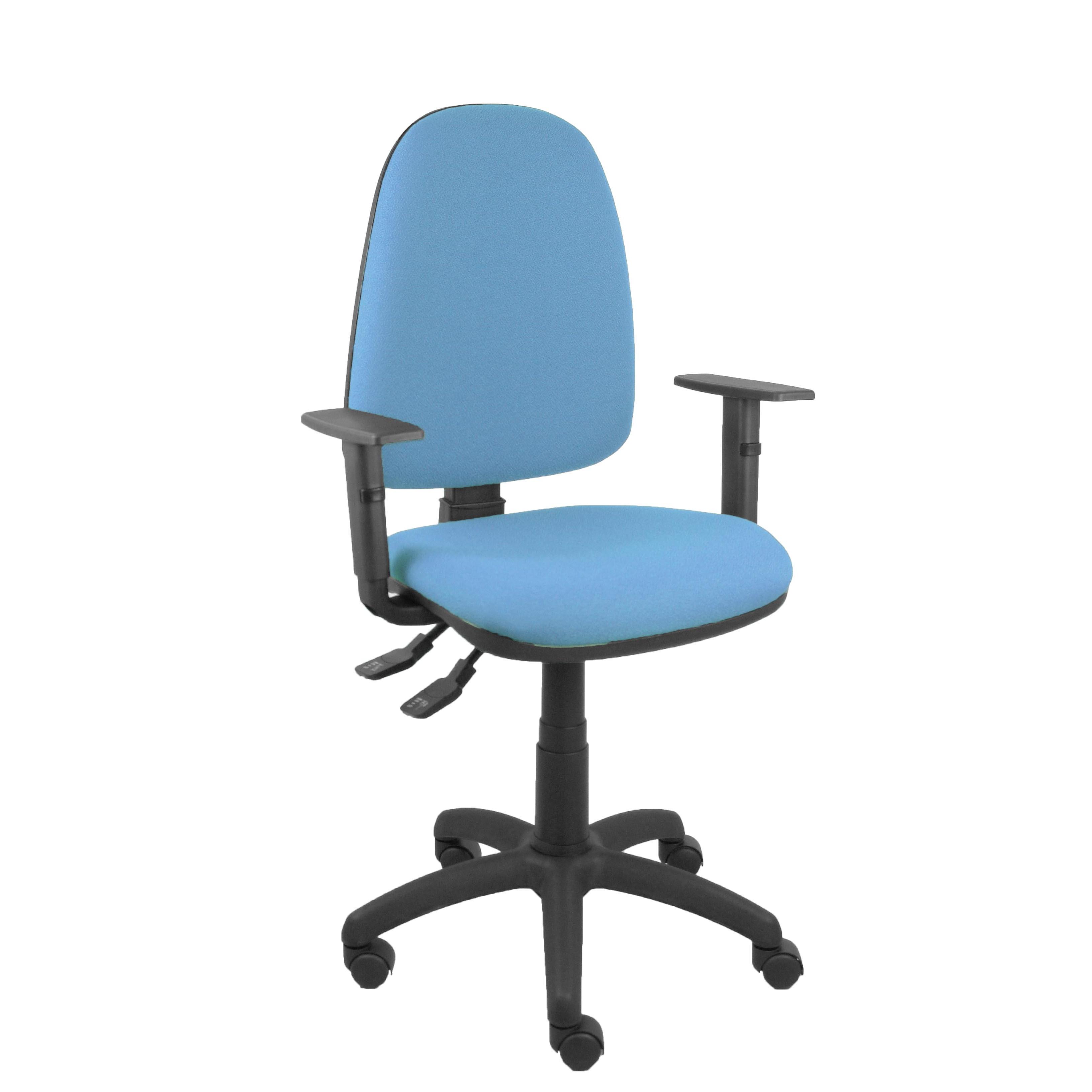 Piqueras Y Crespo Silla de Oficina Ergonómica con Brazos Regulables BALI Azul Cielo