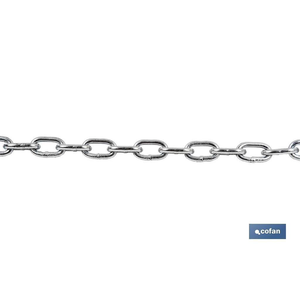 Cadena cincada de 6 mm.  (32 m.)