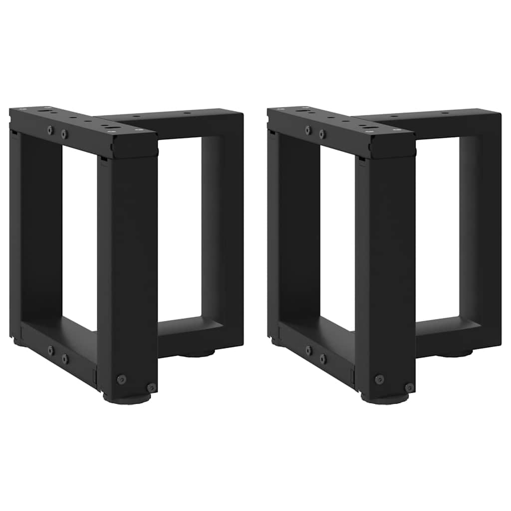 vidaXL Patas para mesa de centro en forma de T (2 unidades) 30 x 25 x (30-31) cm, acero