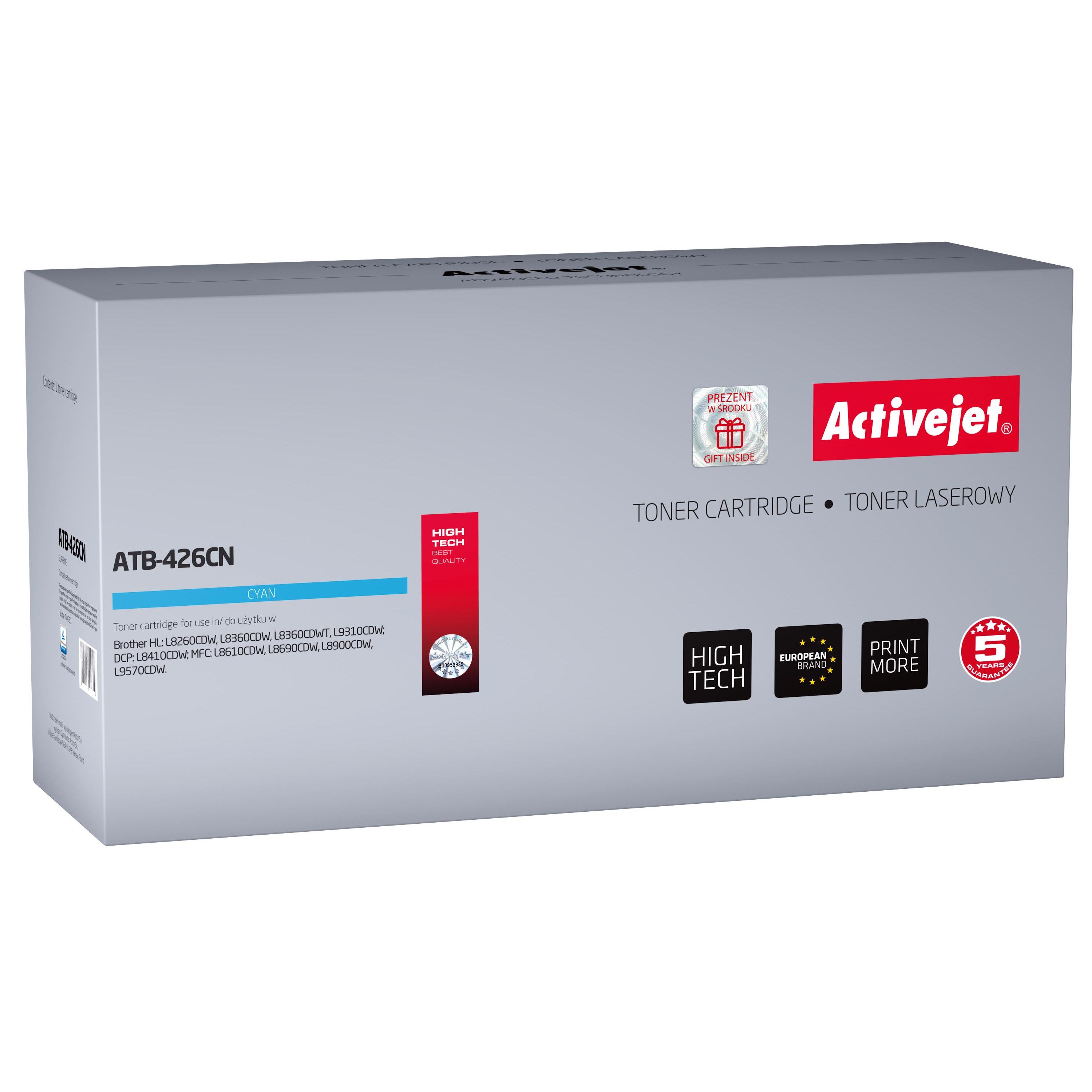 Tóner Activejet ATB-426CN / TN-426C para Brother - Cian