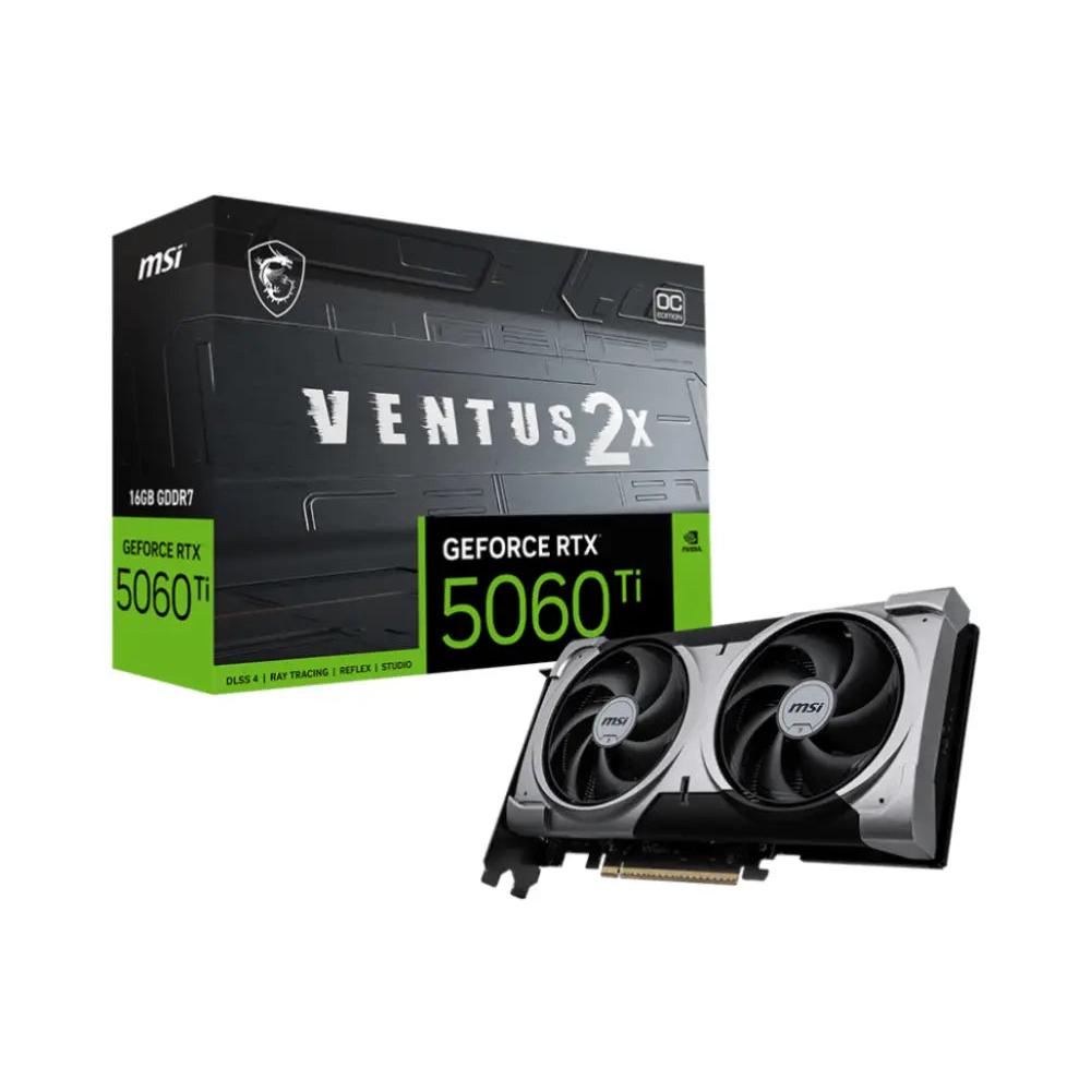 Tarjeta Gráfica MSI GeForce RTX 5060 Ti VENTUS 2X OC PLUS 16GB GDDR7 Reflex 2 RTX AI DLSS4