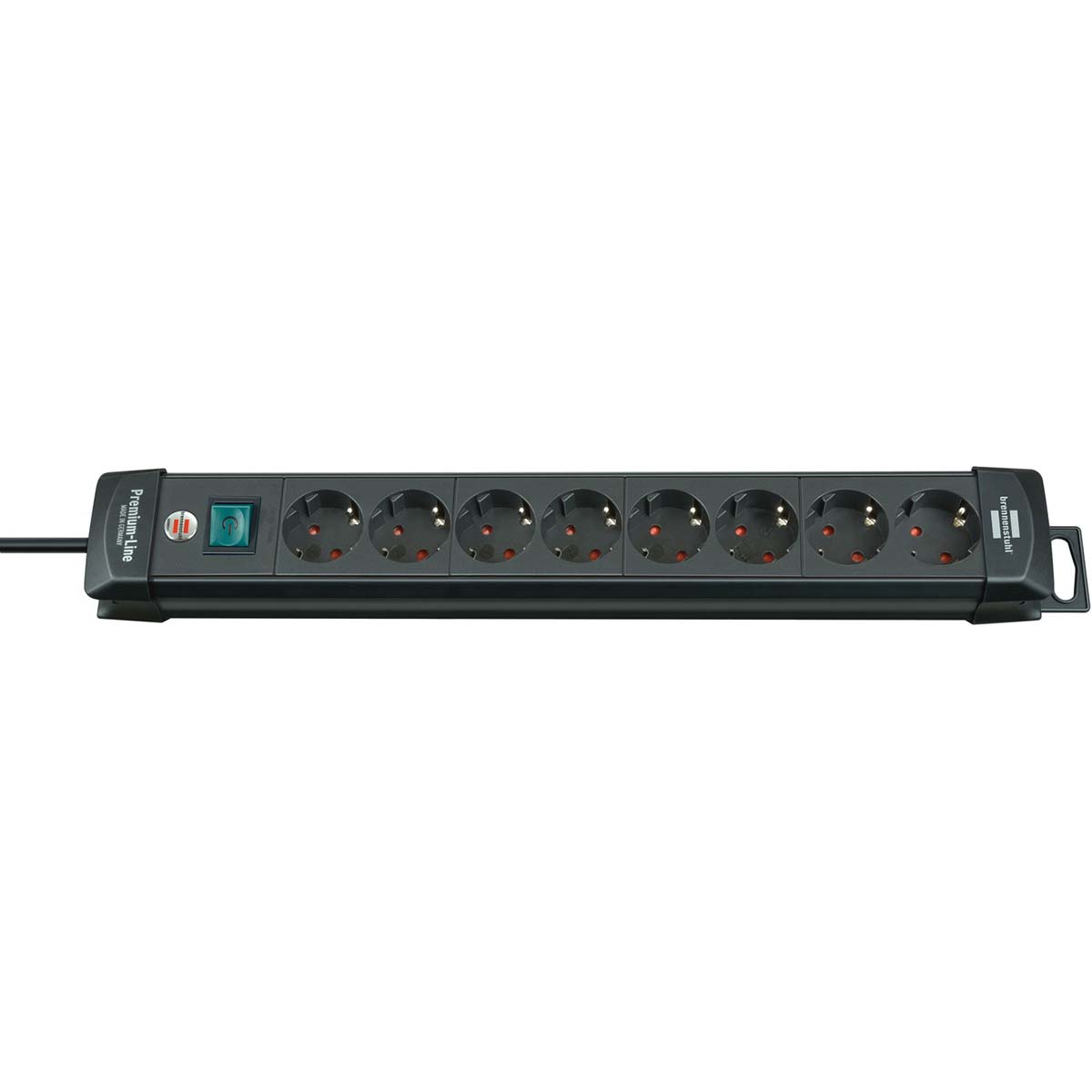 Regteta Premium-Line 8-tomas negro 3m H05VV-F 3G1,5