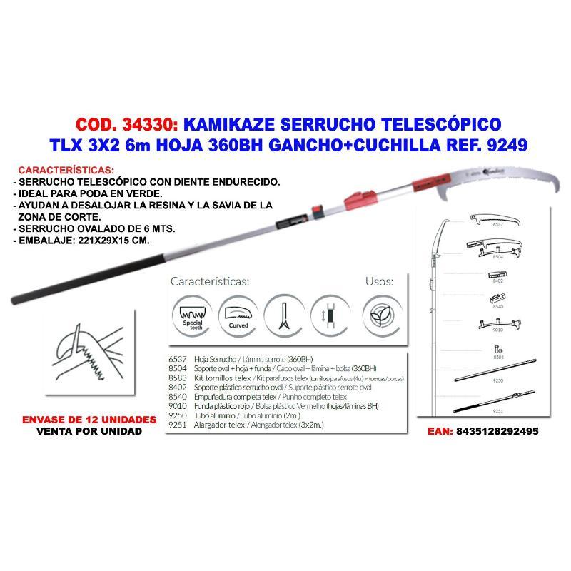 Kamikaze serrucho teles-tlx 3x2 6 mt hoja 360bh ganc+cuchi 9249