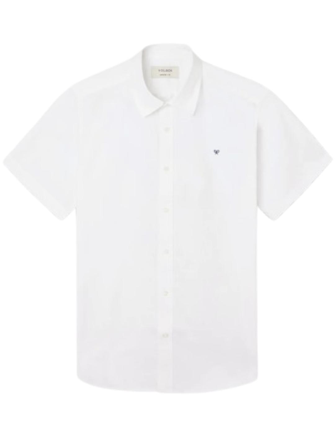 Camisa Silbon Sport blanco manga corta para hombre