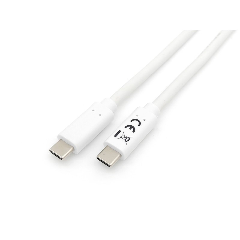 Equip - 128362 Cable USB 3.2 Gen 1 C a C , M/M , 2,0m, PD 60W, 5Gbps, Blanco 128362