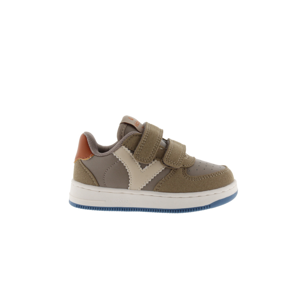 Victoria Tiempo Zapatillas de efecto piel con piezas de serraje al tono y tiras adherentes 1124117