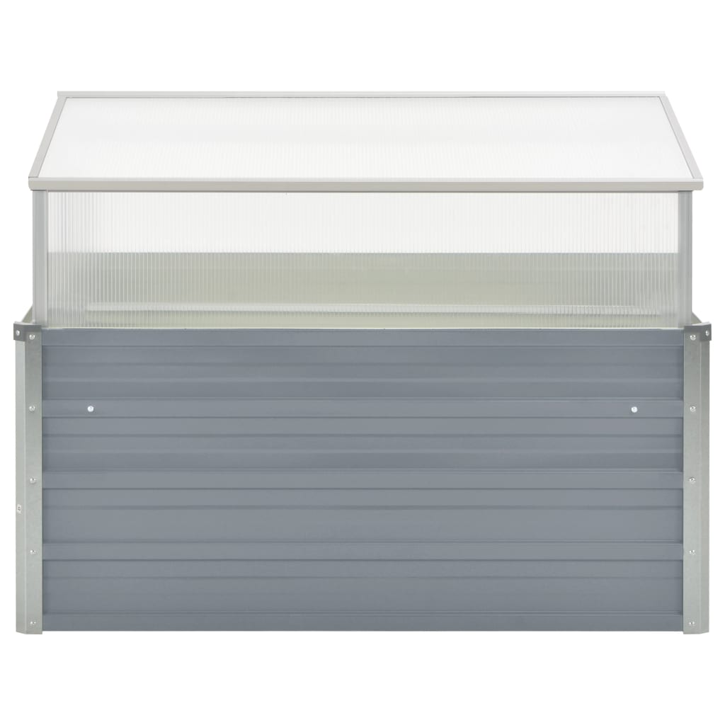 vidaXL Invernadero de acero galvanizado 100x100x85 cm Color Gris,  Marrón,  Antracita y mas