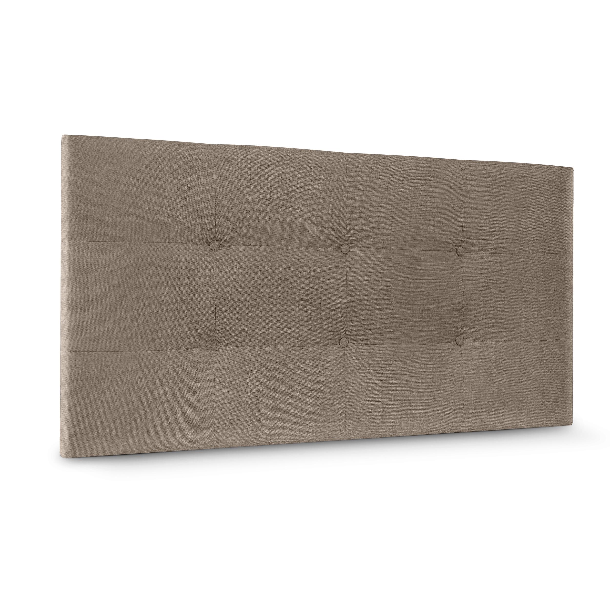 DHOME Cabecero Capitone Tapizado Polipiel o Tela Acualine con 8cm de Grosor Cabezales de Cama Acolchado Capitoné Cabeceros de Cama (Tierra Tela)